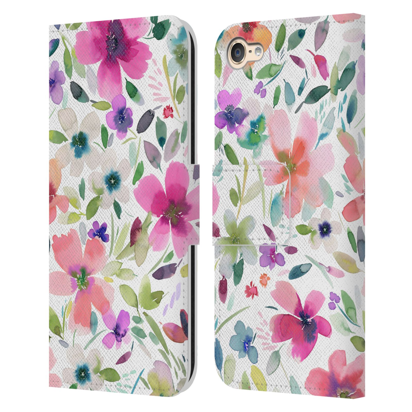 OFFICIAL NINOLA SUMMER GARDEN FLOWERS LEATHER BOOK CASE FOR APPLE iPOD TOUCH MP3 - Picture 13 of 14