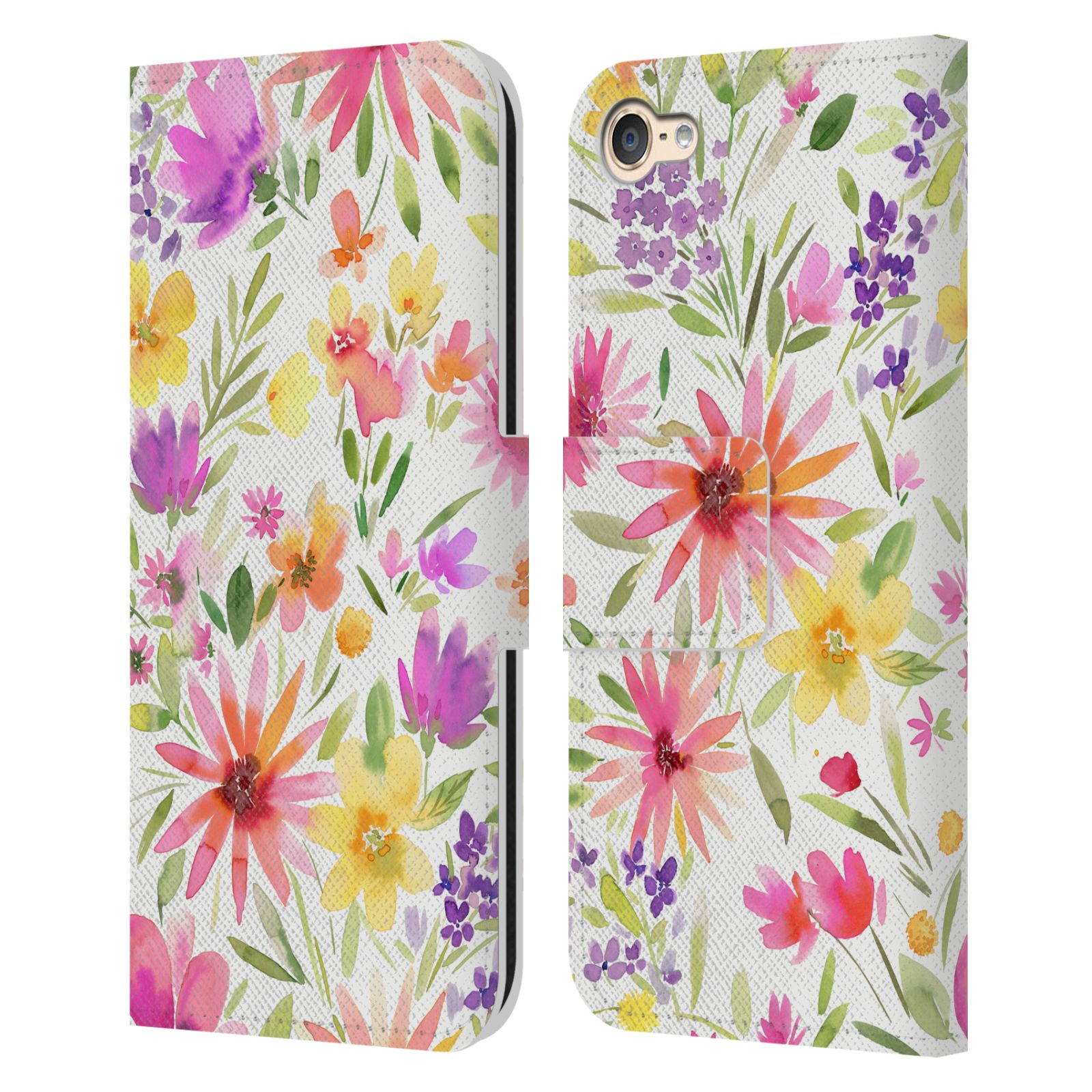 OFFICIAL NINOLA SUMMER GARDEN FLOWERS LEATHER BOOK CASE FOR APPLE iPOD TOUCH MP3 - Picture 12 of 14