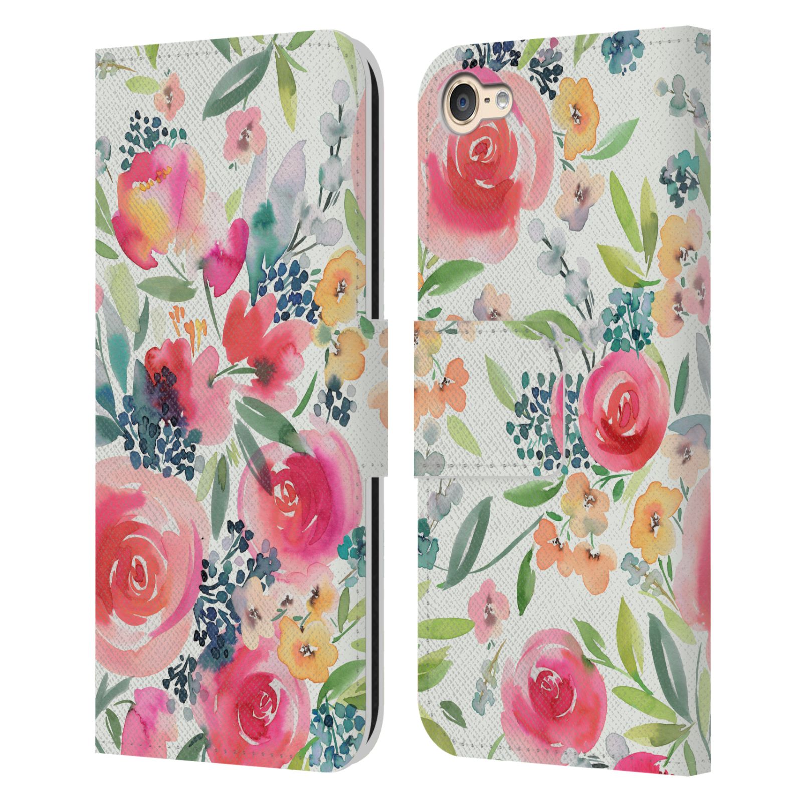 OFFICIAL NINOLA SUMMER GARDEN FLOWERS LEATHER BOOK CASE FOR APPLE iPOD TOUCH MP3 - Picture 14 of 14