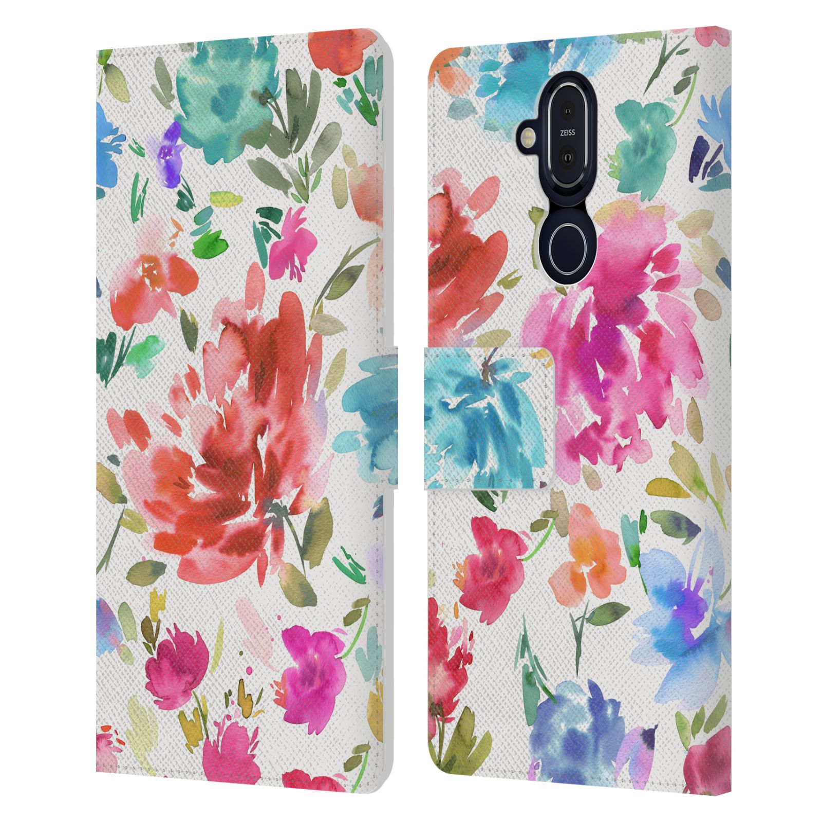 OFFICIAL NINOLA WATERCOLOR ARTISTIC FLOWERS LEATHER BOOK CASE FOR NOKIA PHONES - 第 7/12 張圖片