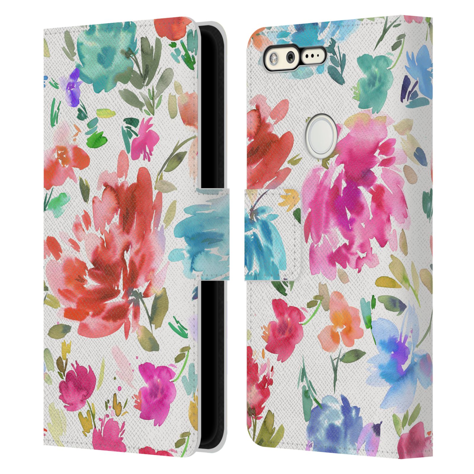 OFFICIAL NINOLA WATERCOLOR ARTISTIC FLOWERS LEATHER BOOK CASE FOR GOOGLE PHONES - 第 7/12 張圖片