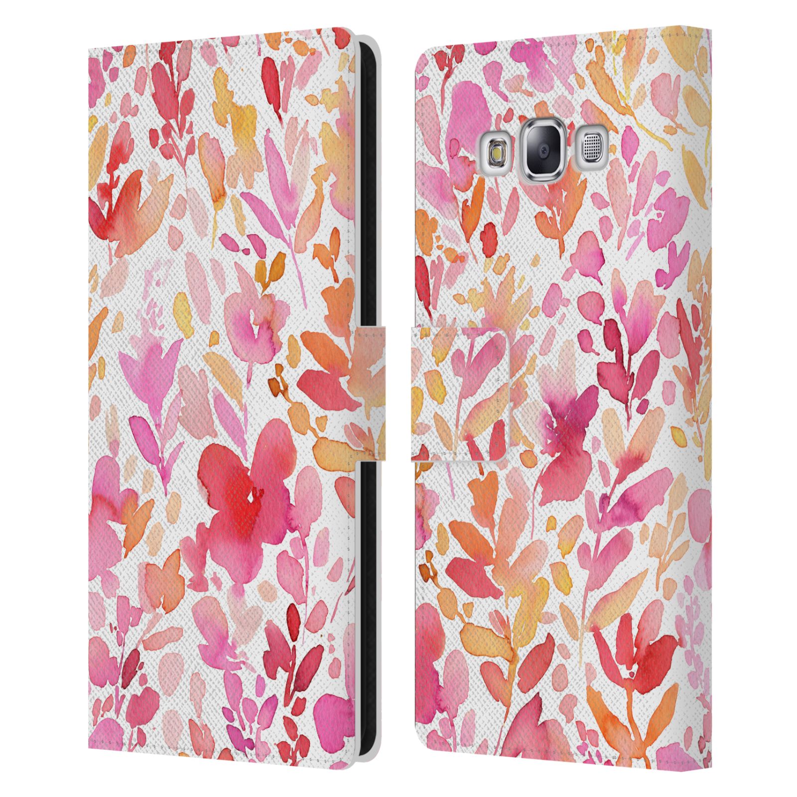 NINOLA WATERCOLOR ARTISTIC FLOWERS LEATHER BOOK WALLET CASE FOR SAMSUNG PHONES 3 - 第 8/12 張圖片