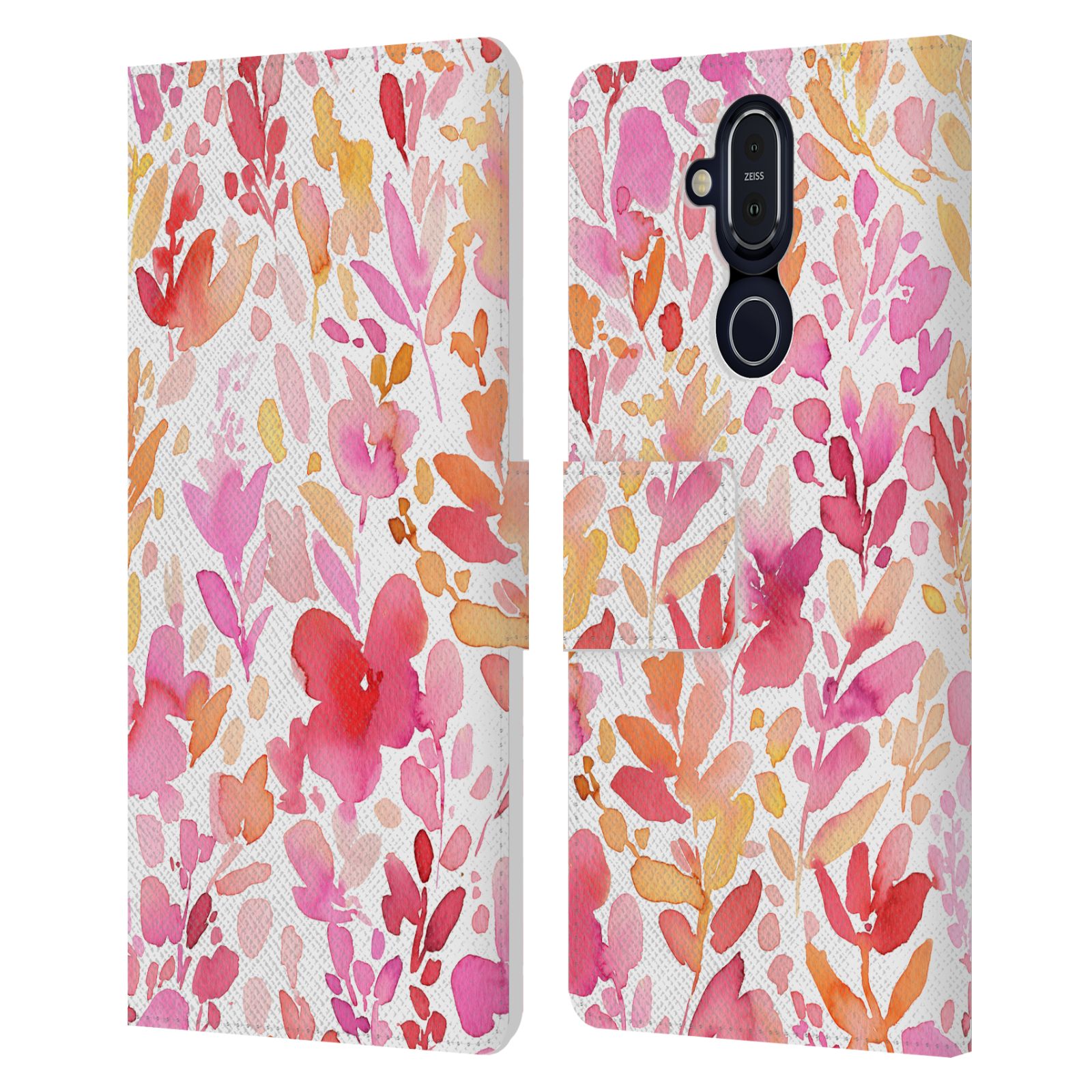 OFFICIAL NINOLA WATERCOLOR ARTISTIC FLOWERS LEATHER BOOK CASE FOR NOKIA PHONES - 第 8/12 張圖片