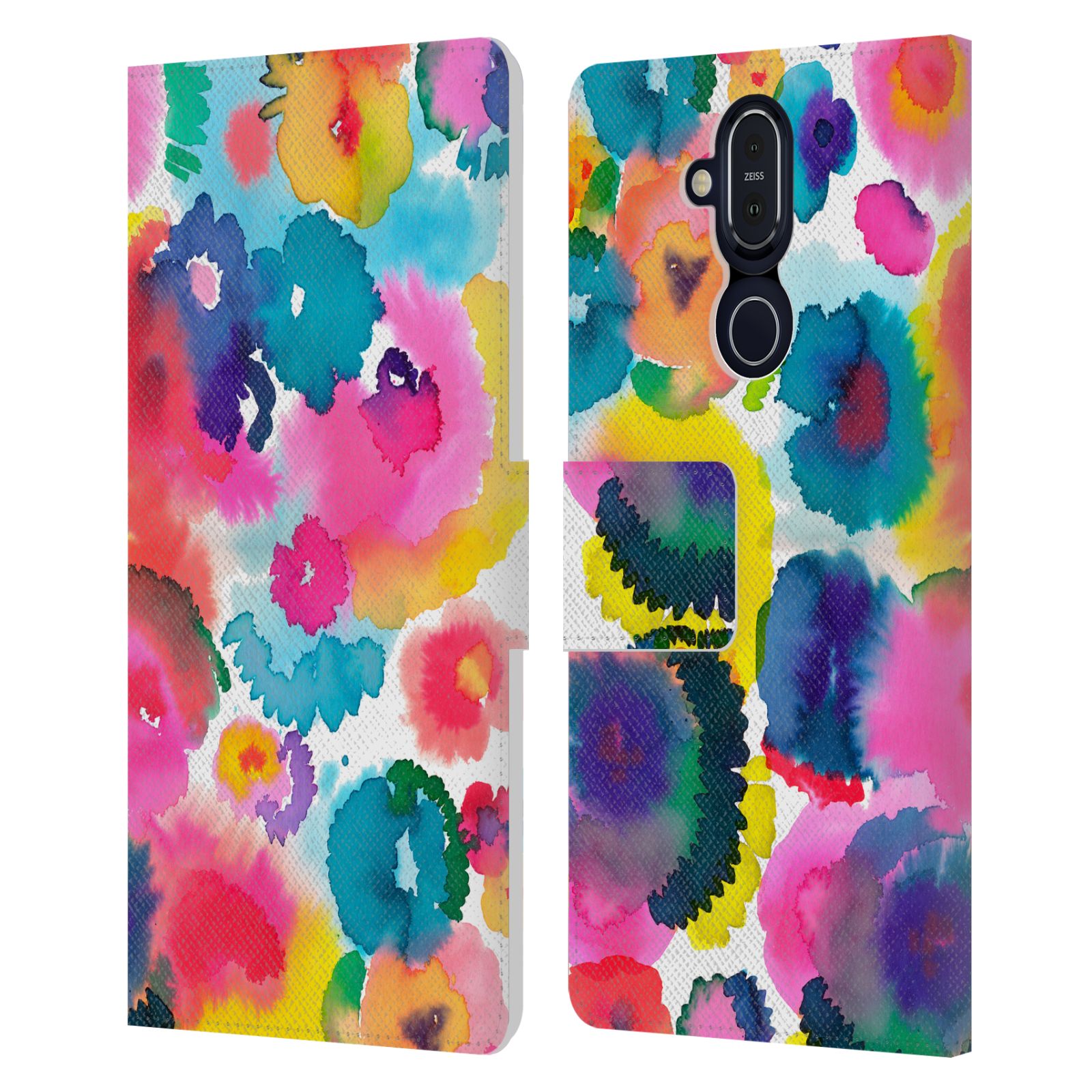 OFFICIAL NINOLA WATERCOLOR ARTISTIC FLOWERS LEATHER BOOK CASE FOR NOKIA PHONES - 第 9/12 張圖片