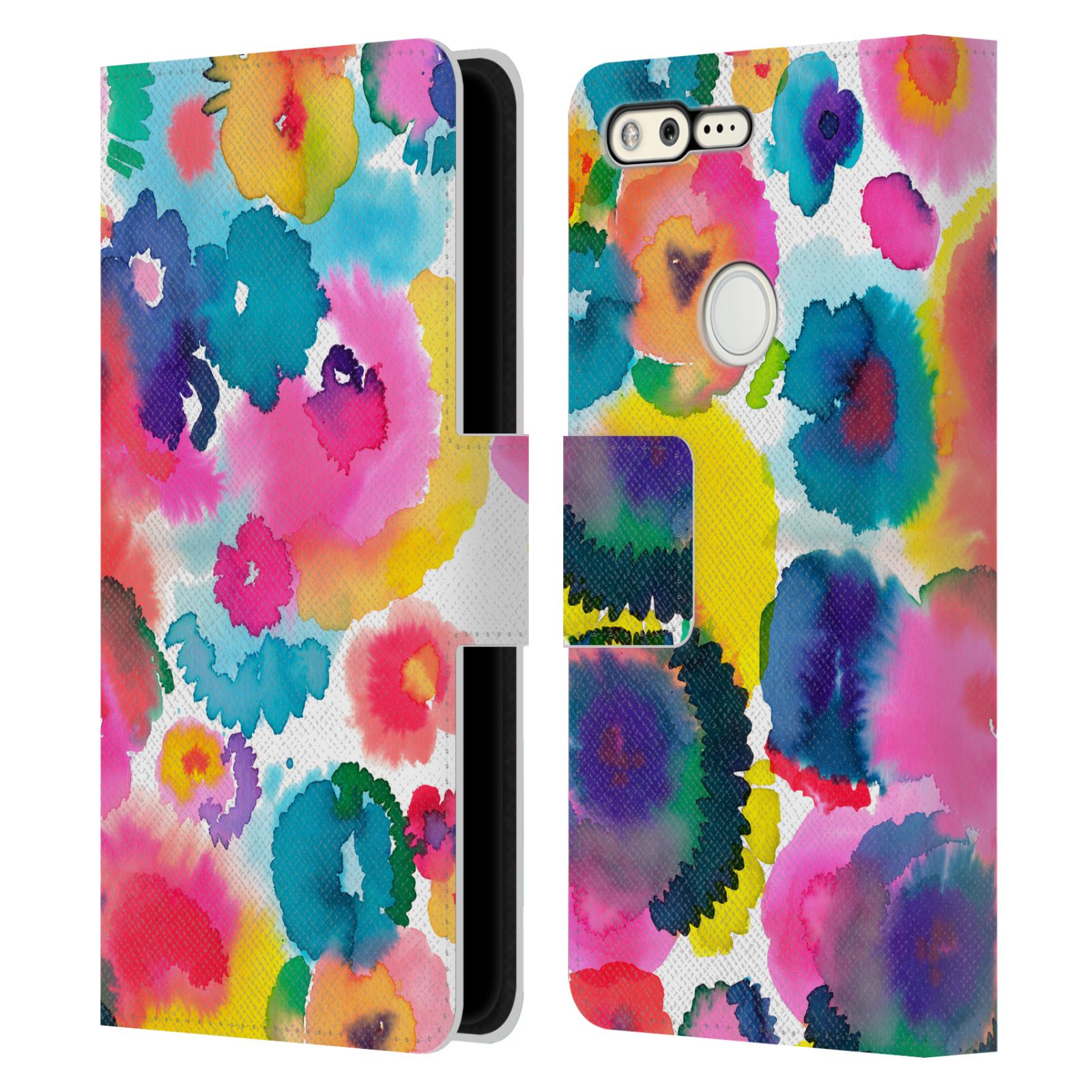 OFFICIAL NINOLA WATERCOLOR ARTISTIC FLOWERS LEATHER BOOK CASE FOR GOOGLE PHONES - 第 9/12 張圖片