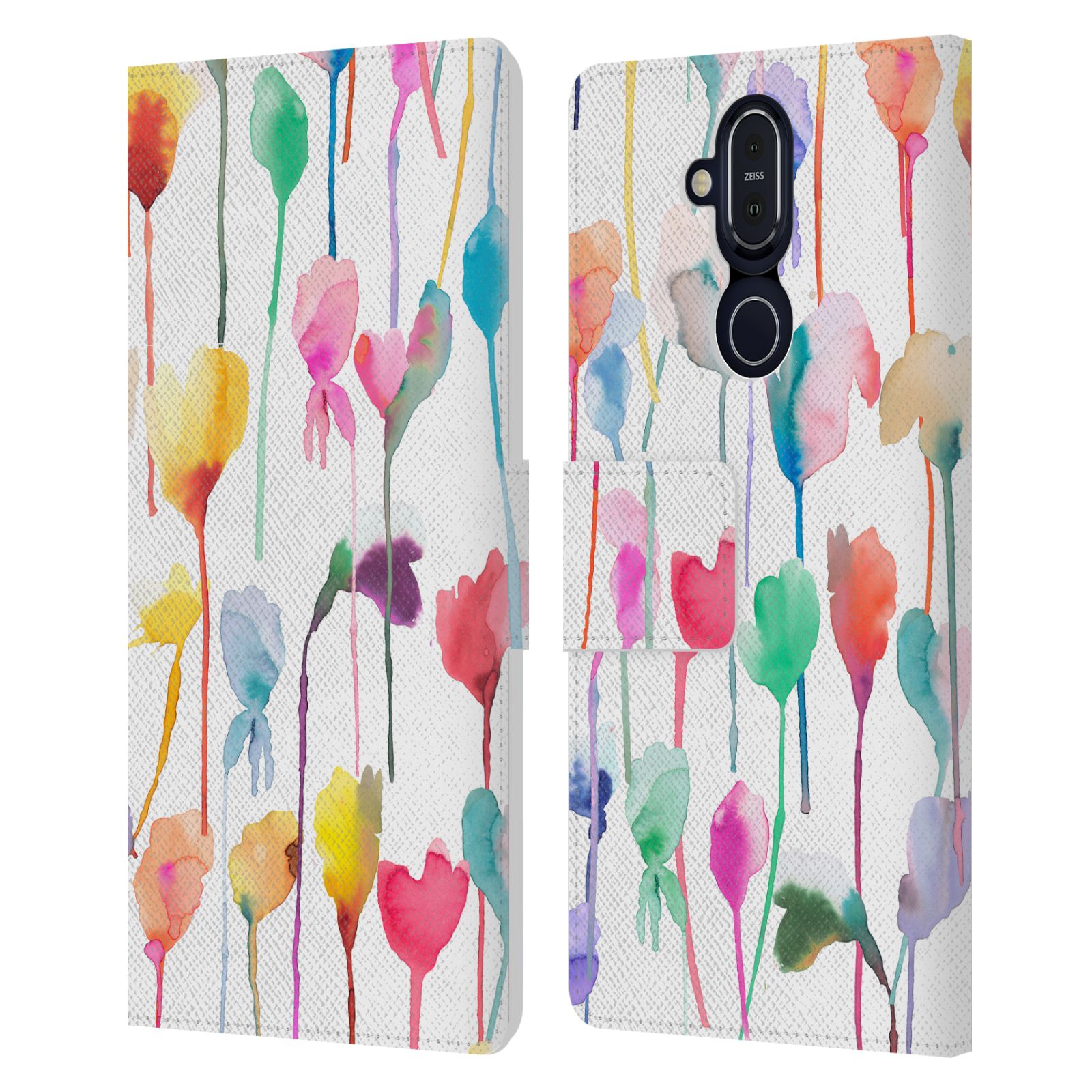 OFFICIAL NINOLA WATERCOLOR ARTISTIC FLOWERS LEATHER BOOK CASE FOR NOKIA PHONES - 第 10/12 張圖片