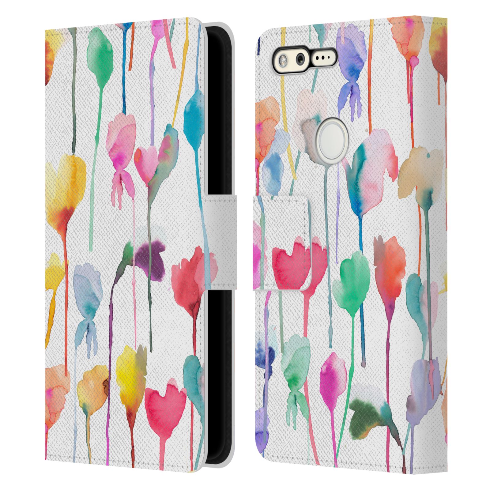 OFFICIAL NINOLA WATERCOLOR ARTISTIC FLOWERS LEATHER BOOK CASE FOR GOOGLE PHONES - 第 10/12 張圖片