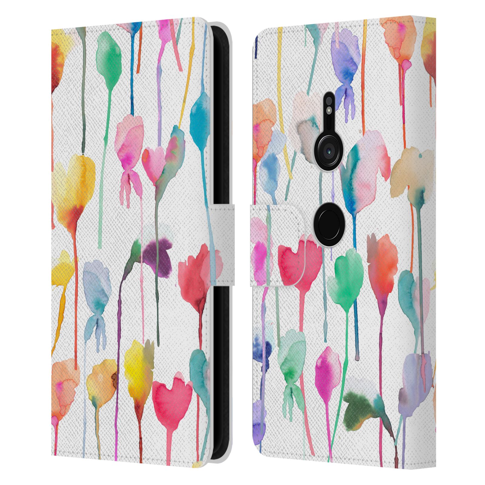 OFFICIAL NINOLA WATERCOLOR ARTISTIC FLOWERS LEATHER BOOK CASE FOR SONY PHONES 1 - 第 10/12 張圖片