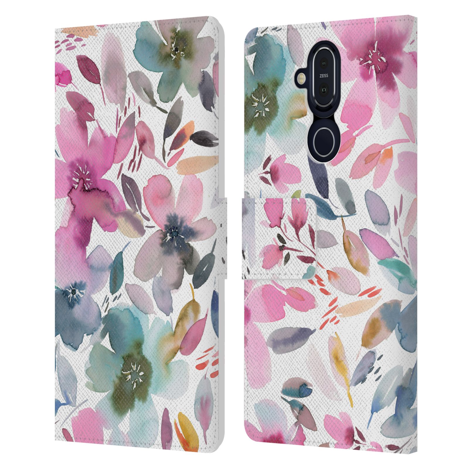 OFFICIAL NINOLA WATERCOLOR ARTISTIC FLOWERS LEATHER BOOK CASE FOR NOKIA PHONES - 第 11/12 張圖片