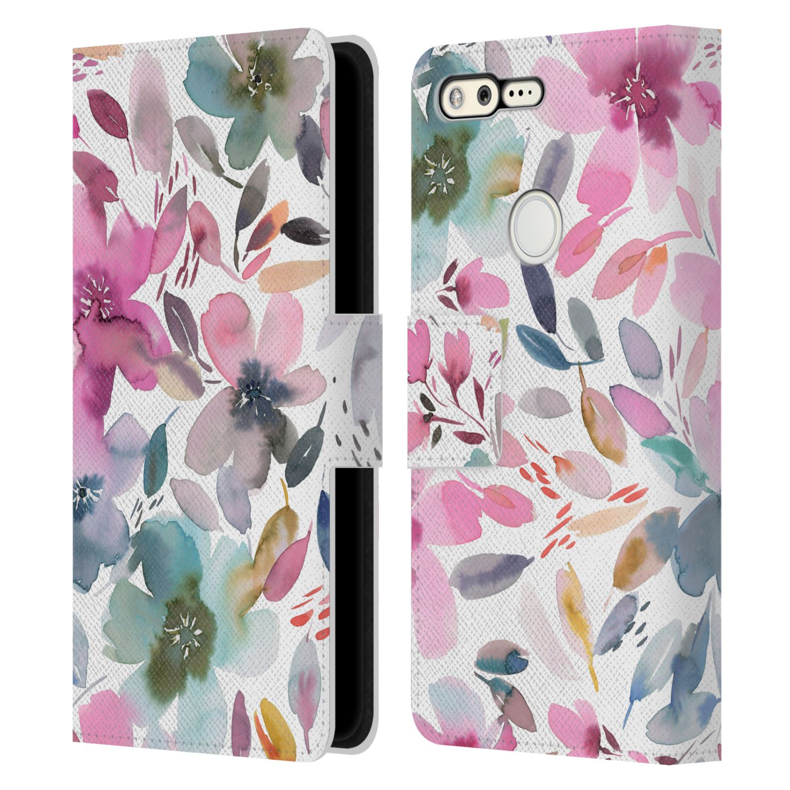 OFFICIAL NINOLA WATERCOLOR ARTISTIC FLOWERS LEATHER BOOK CASE FOR GOOGLE PHONES - 第 11/12 張圖片