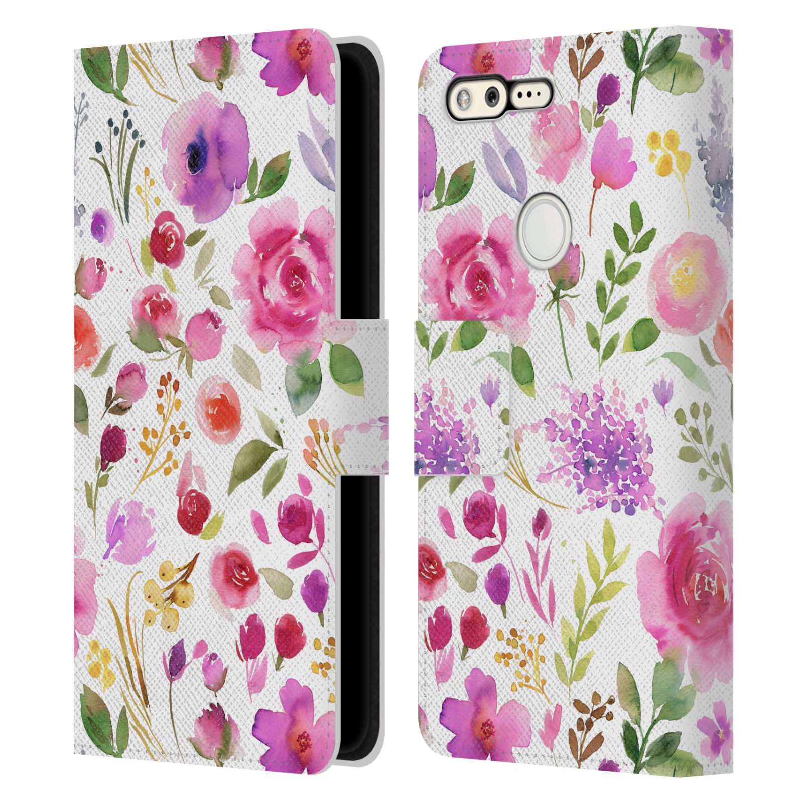 OFFICIAL NINOLA WATERCOLOR ARTISTIC FLOWERS LEATHER BOOK CASE FOR GOOGLE PHONES - 第 12/12 張圖片