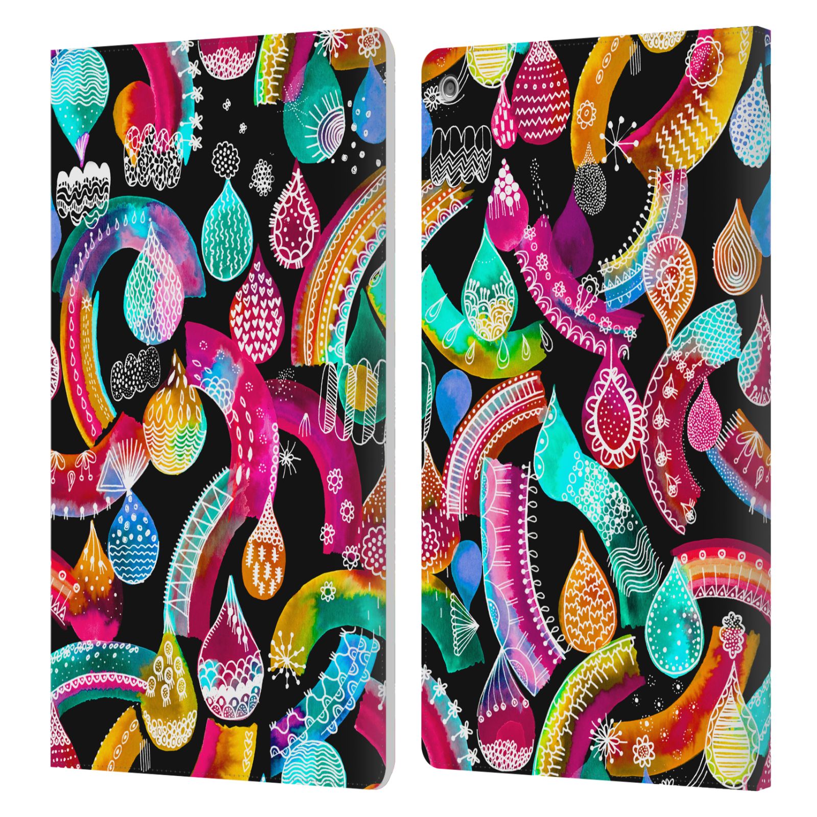 OFFICIAL NINOLA WATERCOLOR PRINTS LEATHER BOOK WALLET CASE COVER FOR AMAZON FIRE - Picture 15 of 19