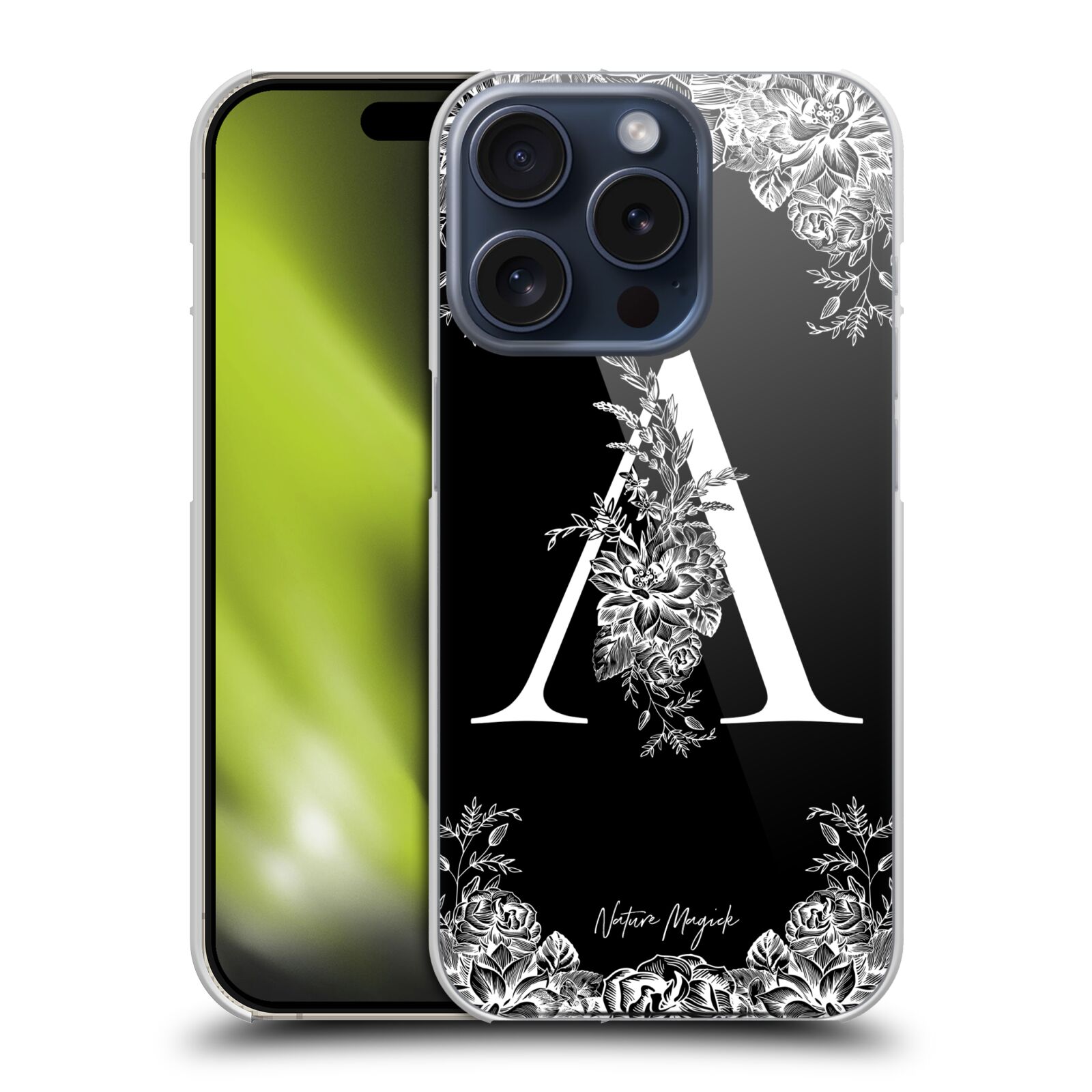 OFFICIAL NATURE MAGICK B & W MONOGRAM FLOWERS 1 CASE FOR APPLE iPHONE PHONES - Picture 8 of 17