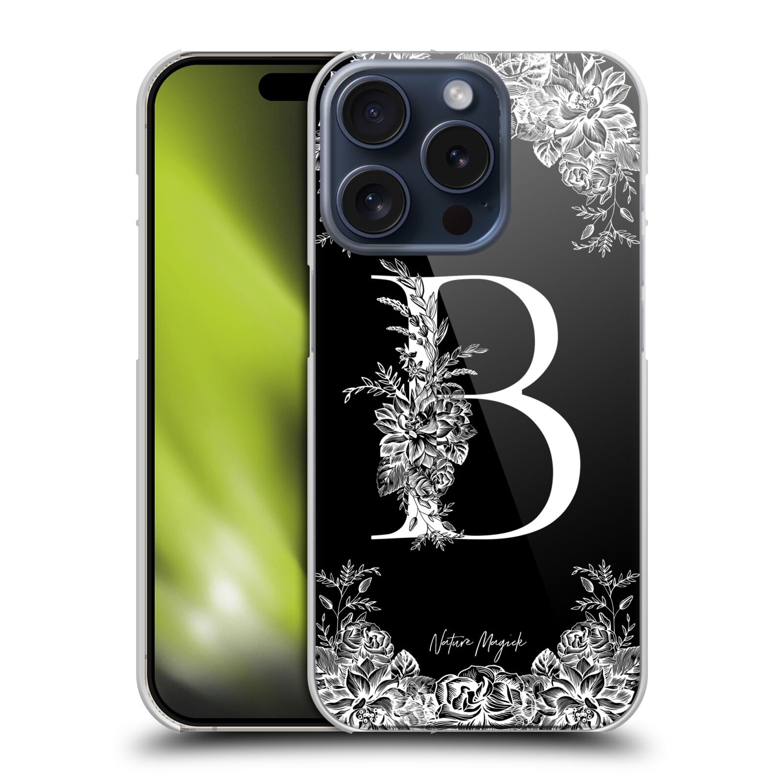 OFFICIAL NATURE MAGICK B & W MONOGRAM FLOWERS 1 CASE FOR APPLE iPHONE PHONES - Picture 9 of 17
