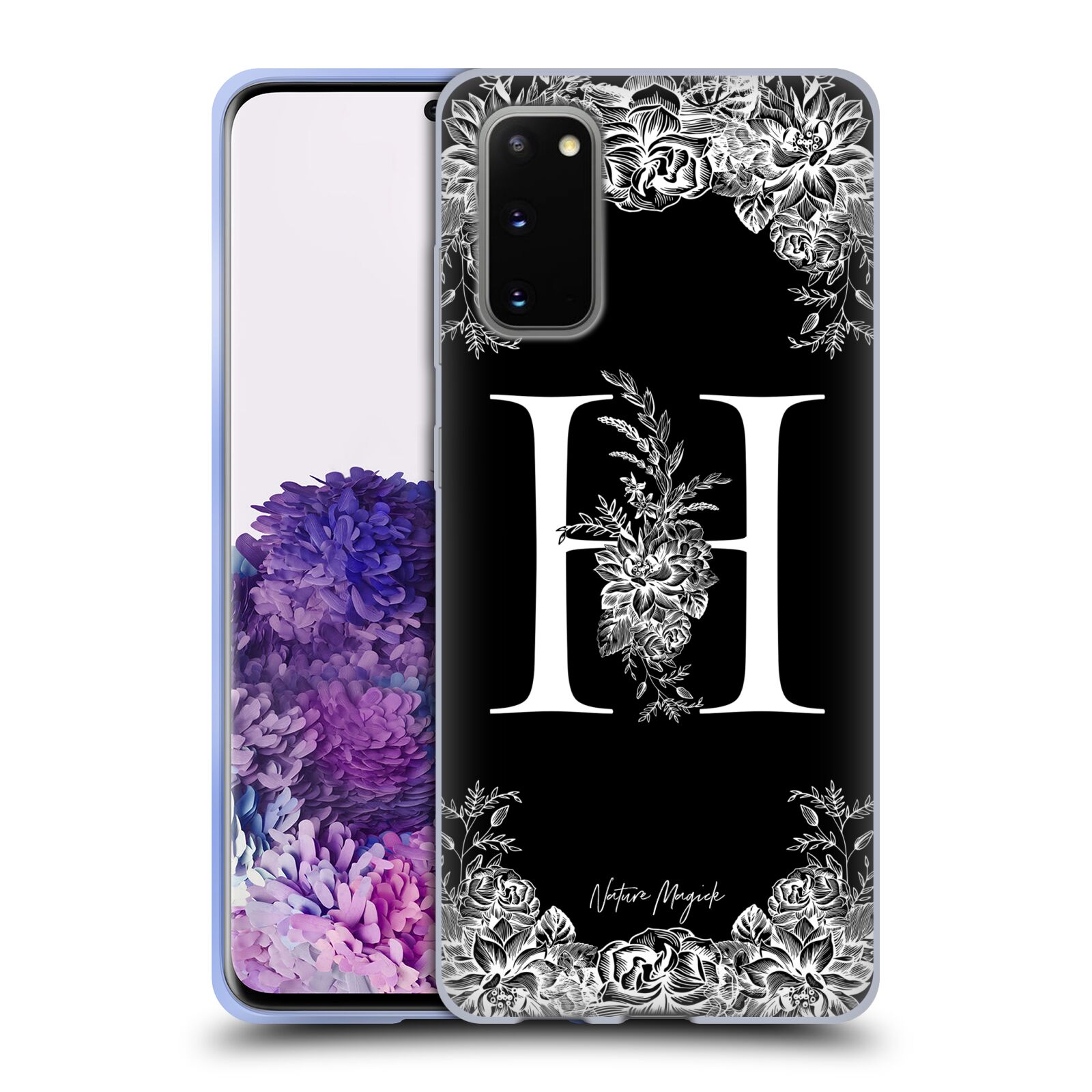 NATURE MAGICK B & W MONOGRAM FLOWERS 1 GEL CASE FOR SAMSUNG PHONES 1 - Picture 15 of 20