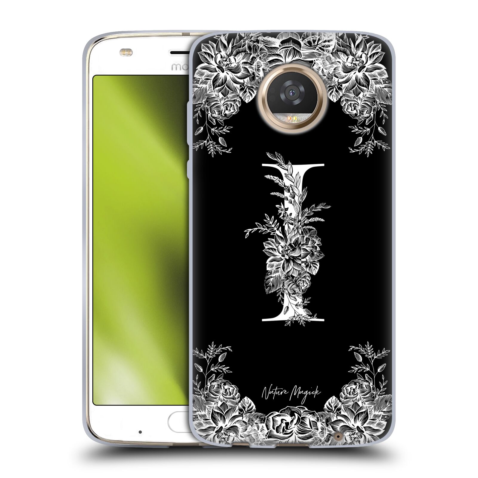 OFFICIAL NATURE MAGICK B & W MONOGRAM FLOWERS 1 GEL CASE FOR MOTOROLA PHONES - Picture 16 of 20