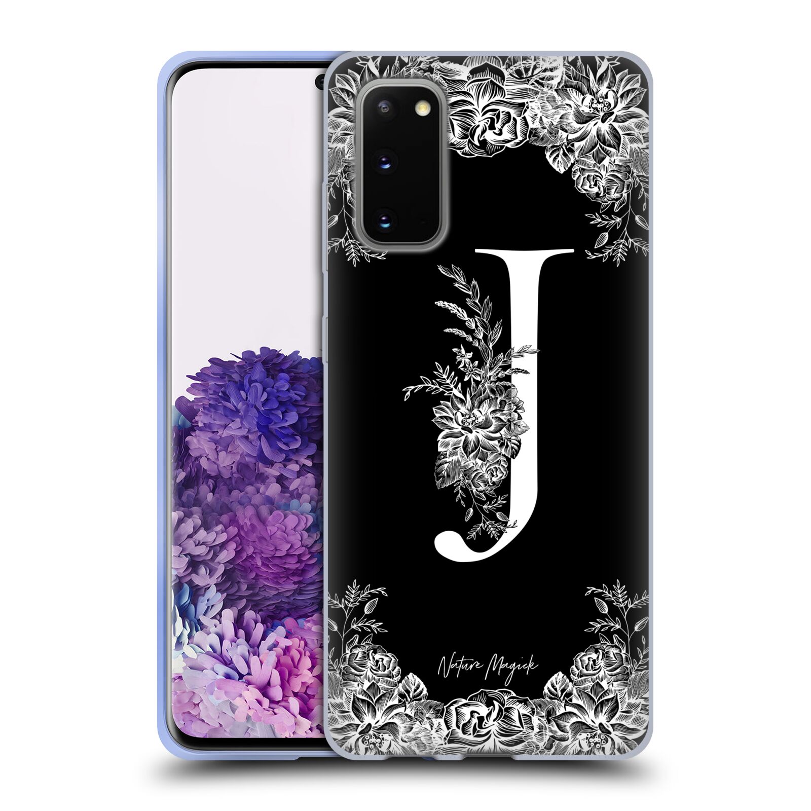 NATURE MAGICK B & W MONOGRAM FLOWERS 1 GEL CASE FOR SAMSUNG PHONES 1 - Picture 17 of 20