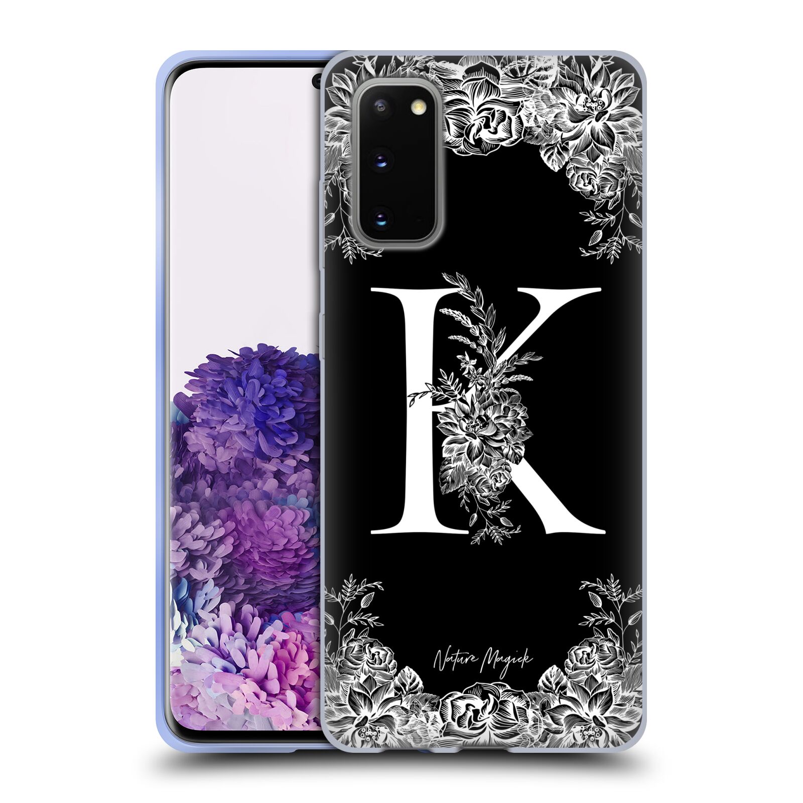 NATURE MAGICK B & W MONOGRAM FLOWERS 1 GEL CASE FOR SAMSUNG PHONES 1 - Picture 18 of 20