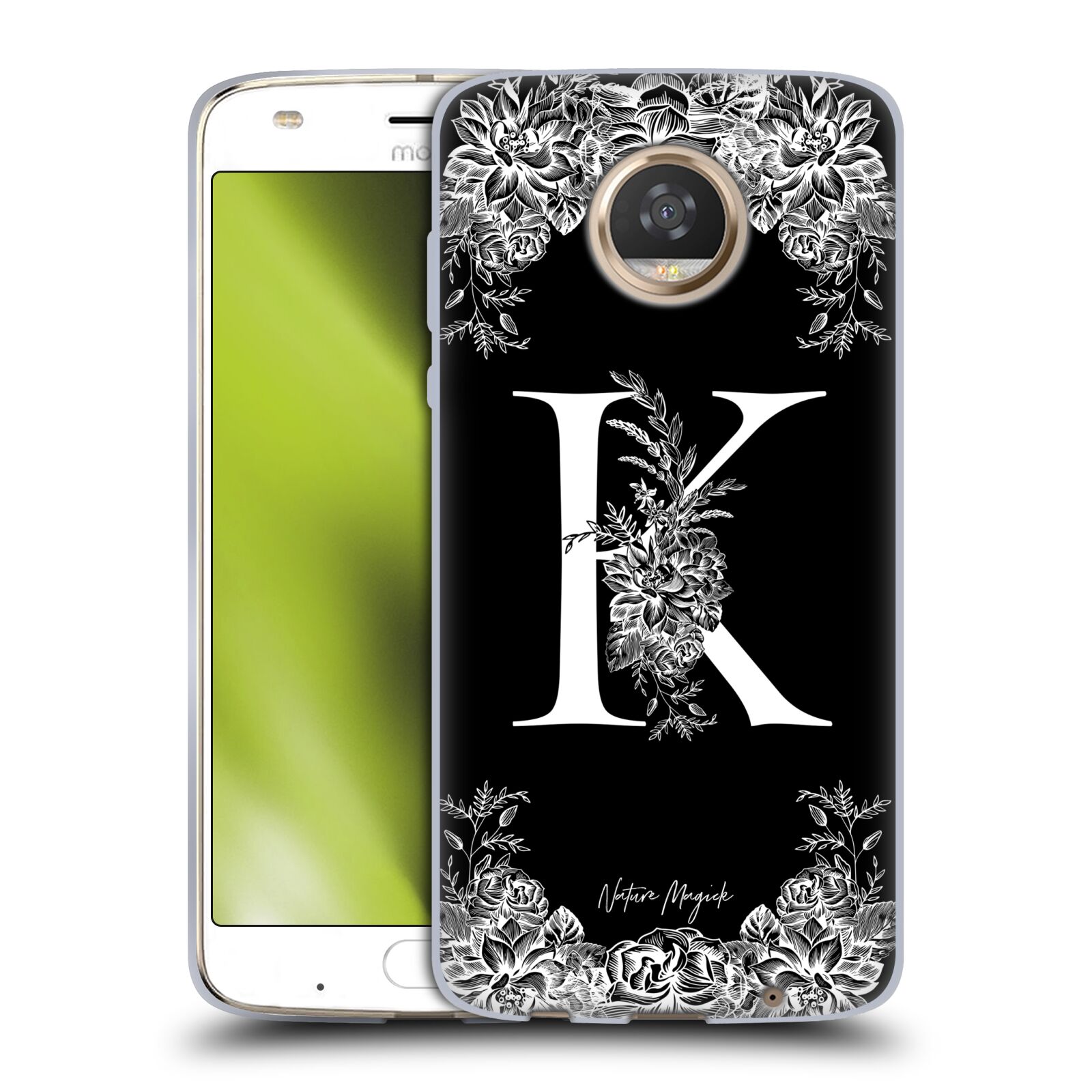 OFFICIAL NATURE MAGICK B & W MONOGRAM FLOWERS 1 GEL CASE FOR MOTOROLA PHONES - Picture 18 of 20