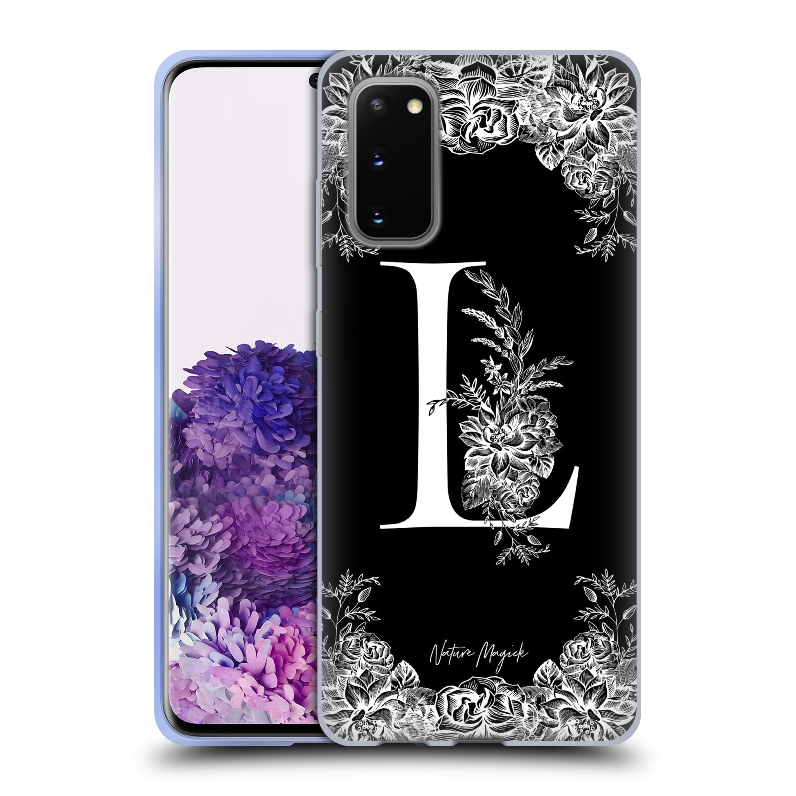 NATURE MAGICK B & W MONOGRAM FLOWERS 1 GEL CASE FOR SAMSUNG PHONES 1 - Picture 19 of 20