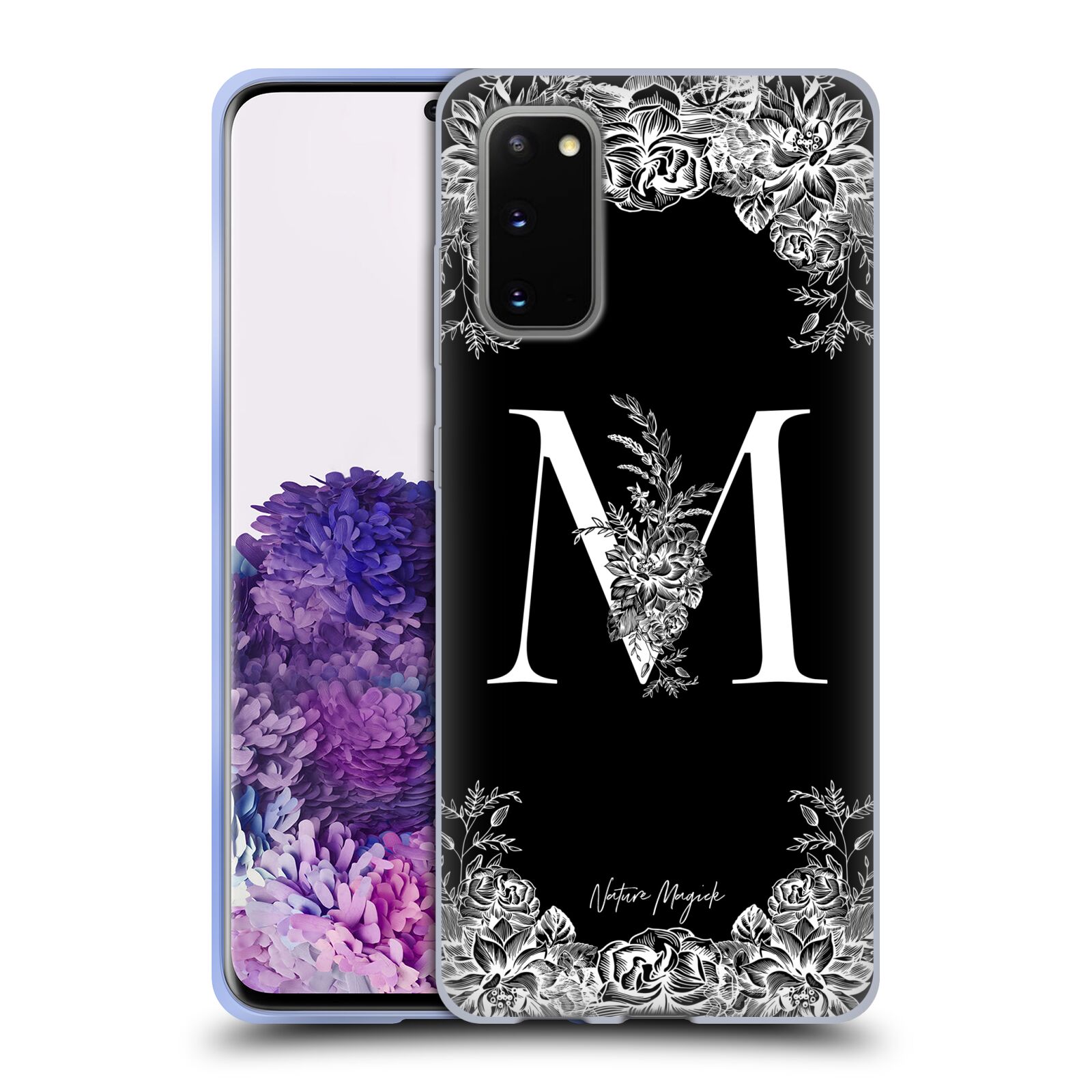NATURE MAGICK B & W MONOGRAM FLOWERS 1 GEL CASE FOR SAMSUNG PHONES 1 - Picture 20 of 20
