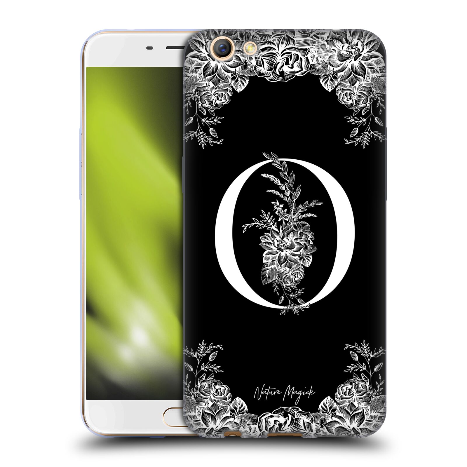 OFFICIAL NATURE MAGICK B & W MONOGRAM FLOWERS 2 SOFT GEL CASE FOR OPPO PHONES - Picture 9 of 18