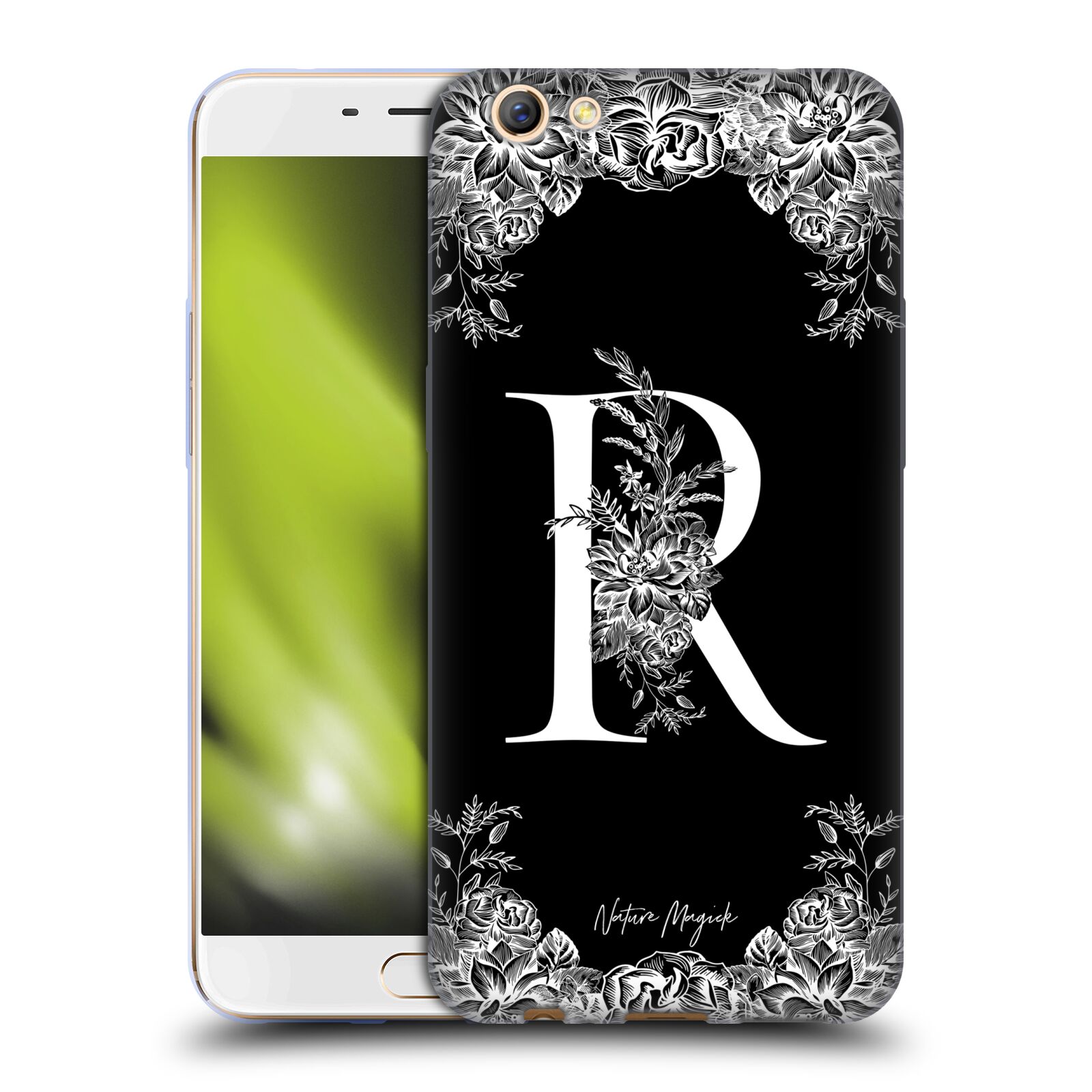 OFFICIAL NATURE MAGICK B & W MONOGRAM FLOWERS 2 SOFT GEL CASE FOR OPPO PHONES - Picture 11 of 18