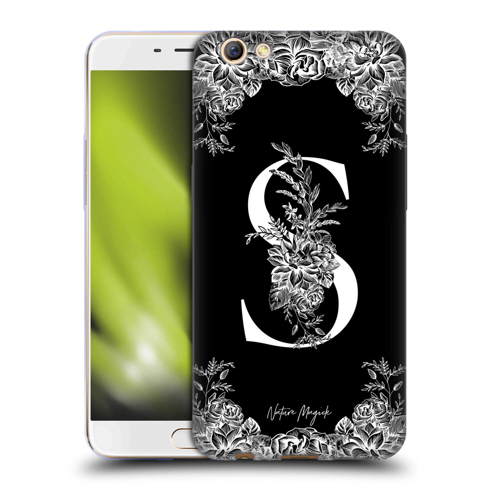 OFFICIAL NATURE MAGICK B & W MONOGRAM FLOWERS 2 SOFT GEL CASE FOR OPPO PHONES - Picture 12 of 18