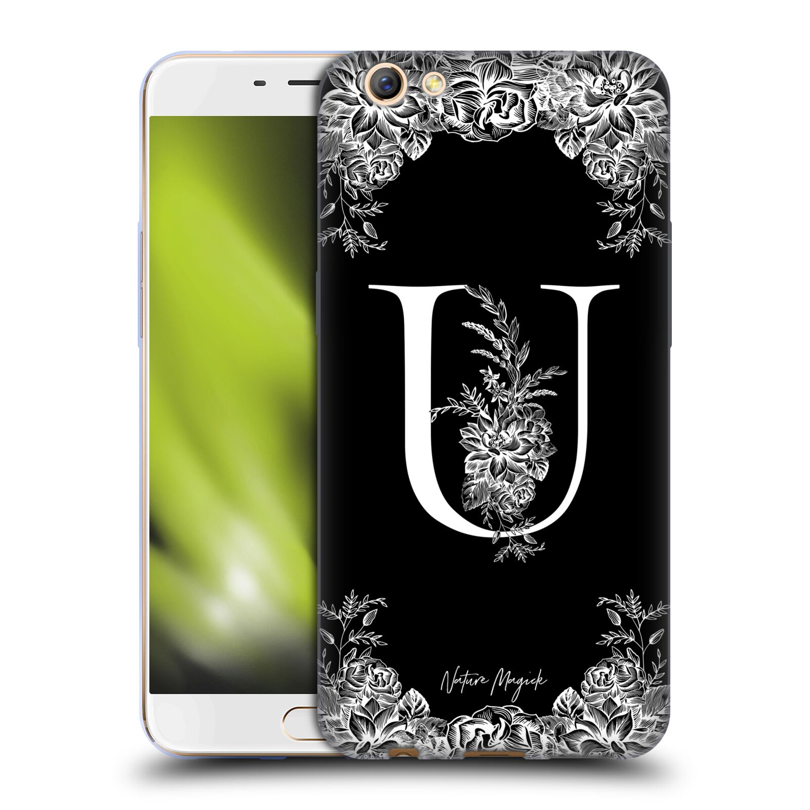 OFFICIAL NATURE MAGICK B & W MONOGRAM FLOWERS 2 SOFT GEL CASE FOR OPPO PHONES - Picture 14 of 18