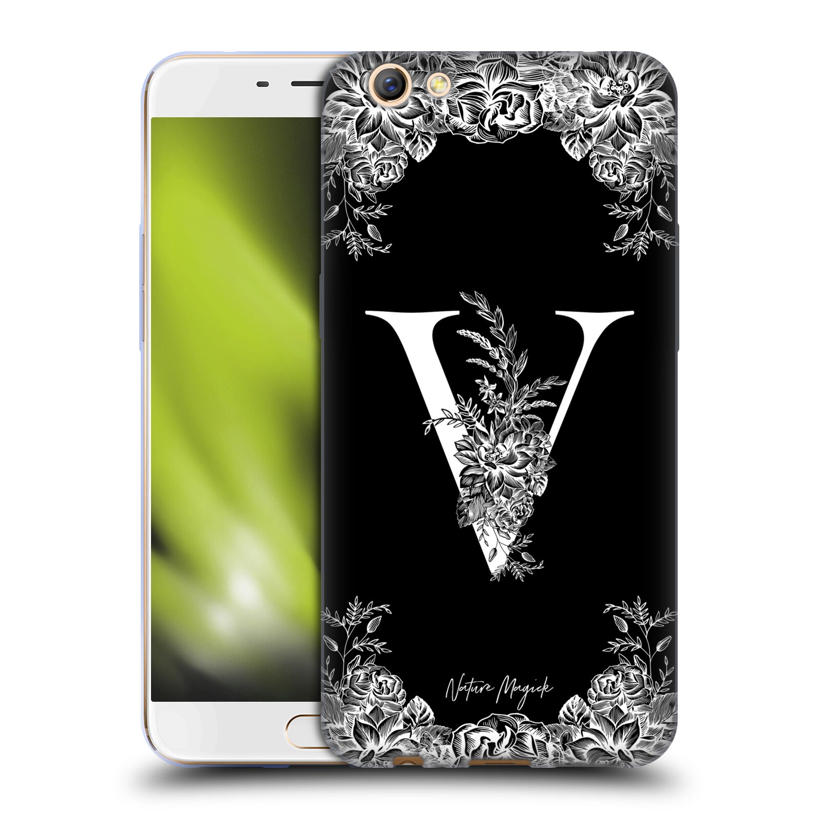 OFFICIAL NATURE MAGICK B & W MONOGRAM FLOWERS 2 SOFT GEL CASE FOR OPPO PHONES - Picture 15 of 18