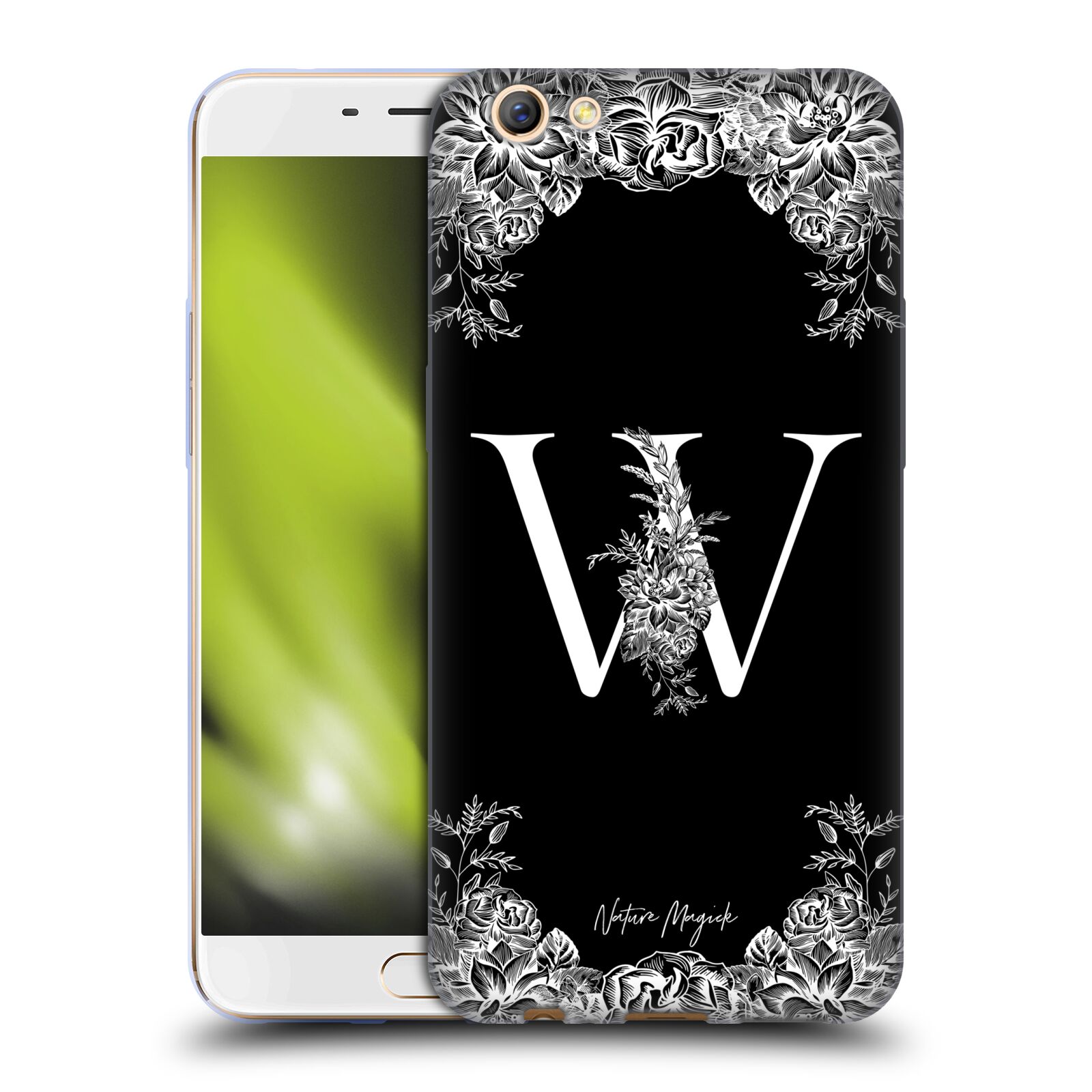 OFFICIAL NATURE MAGICK B & W MONOGRAM FLOWERS 2 SOFT GEL CASE FOR OPPO PHONES - Picture 16 of 18