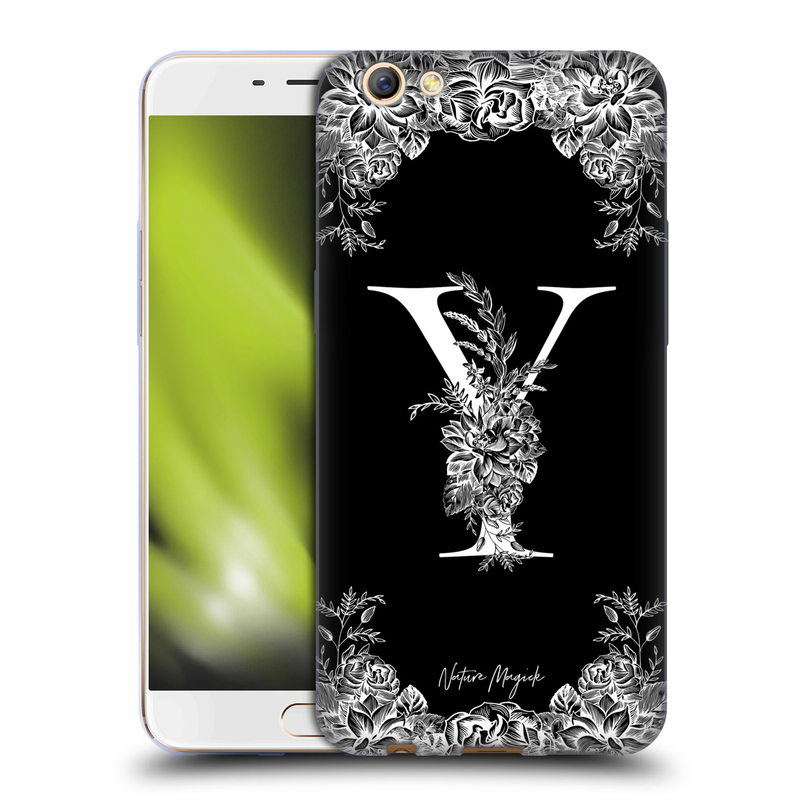 OFFICIAL NATURE MAGICK B & W MONOGRAM FLOWERS 2 SOFT GEL CASE FOR OPPO PHONES - Picture 18 of 18
