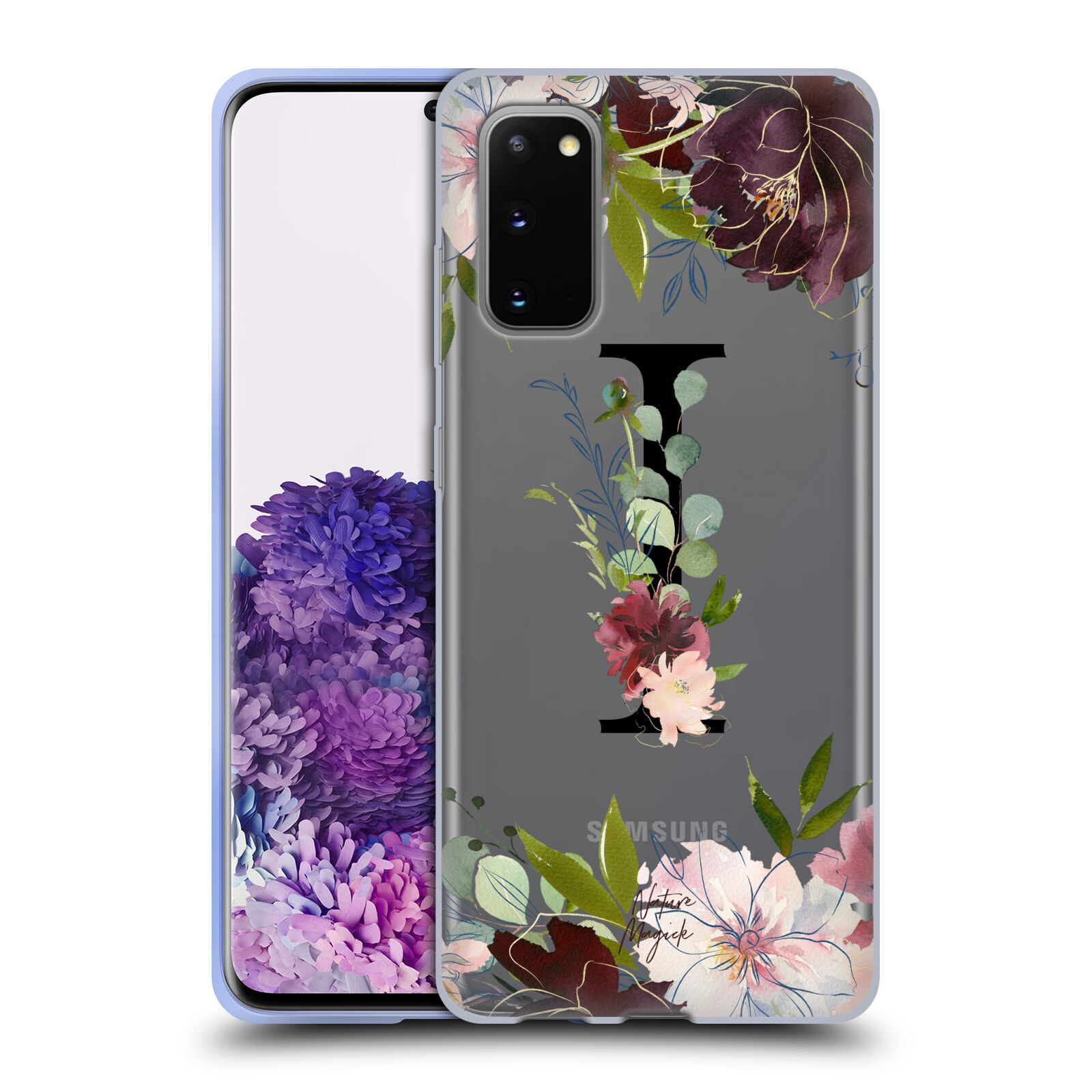 NATURE MAGICK FLORAL BLACK MONOGRAM 1 GEL CASE FOR SAMSUNG PHONES 1 - Picture 16 of 20
