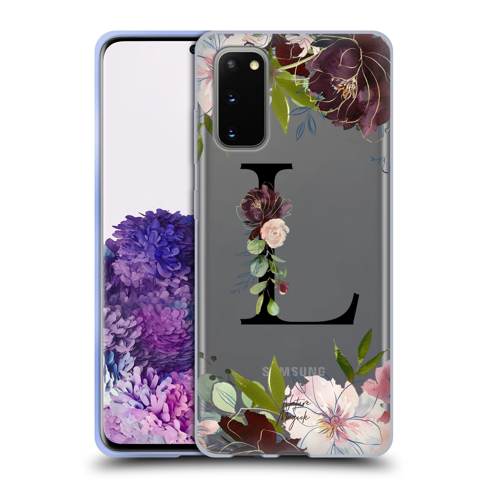 NATURE MAGICK FLORAL BLACK MONOGRAM 1 GEL CASE FOR SAMSUNG PHONES 1 - Picture 19 of 20
