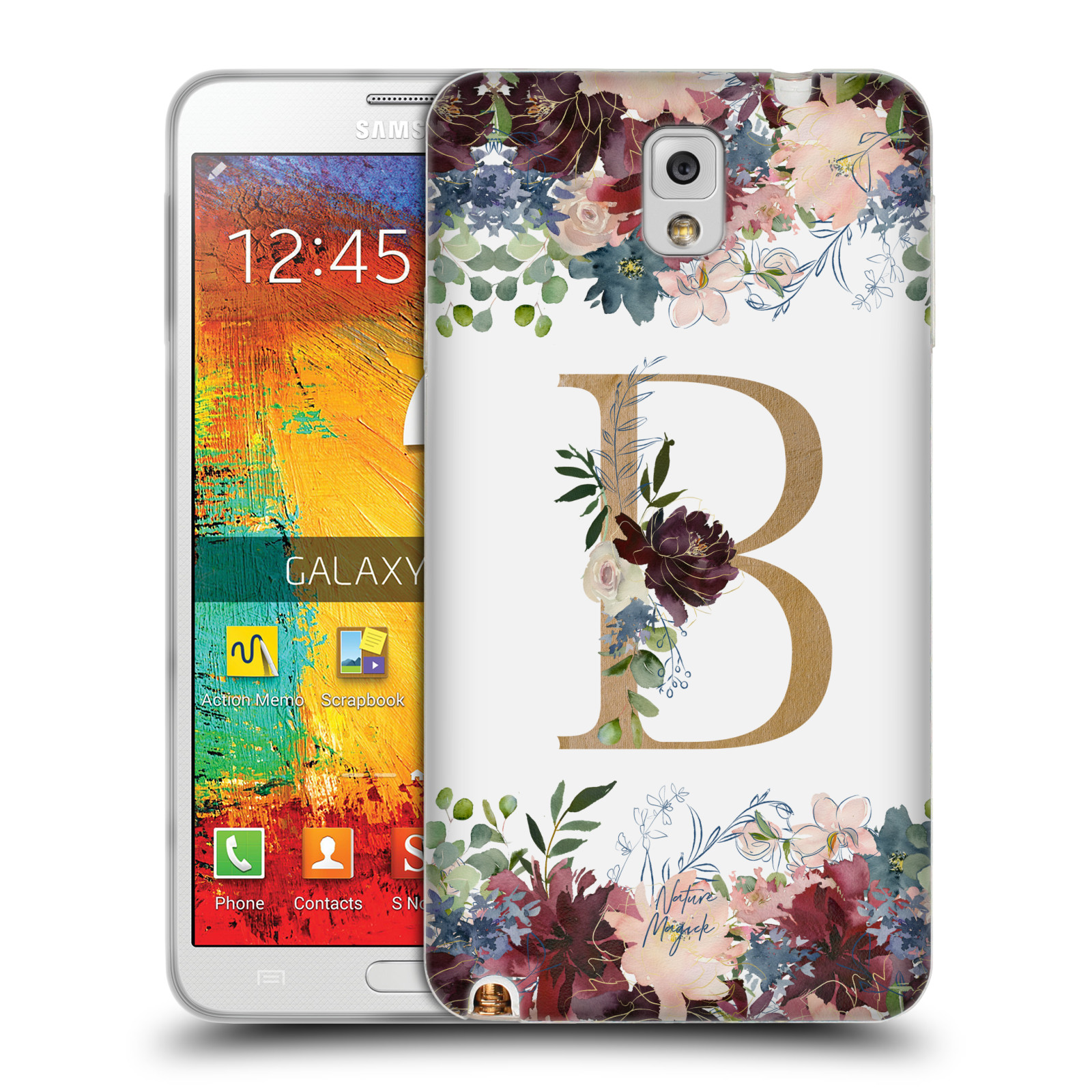 NATURE MAGICK FLOWERS MONOGRAM FLORAL GOLD GEL CASE FOR SAMSUNG PHONES 2 - Picture 9 of 20