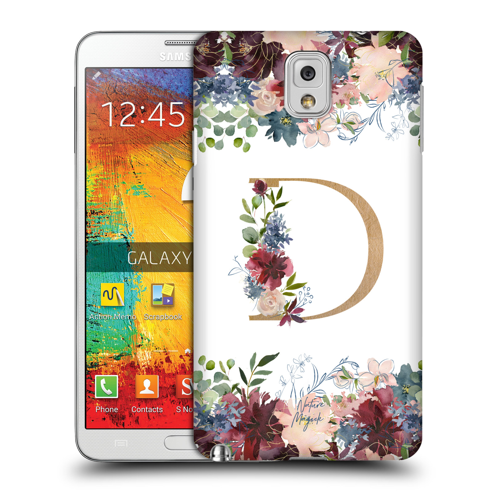 NATURE MAGICK FLOWERS MONOGRAM FLORAL GOLD HARD BACK CASE FOR SAMSUNG PHONES 2 - Picture 11 of 20