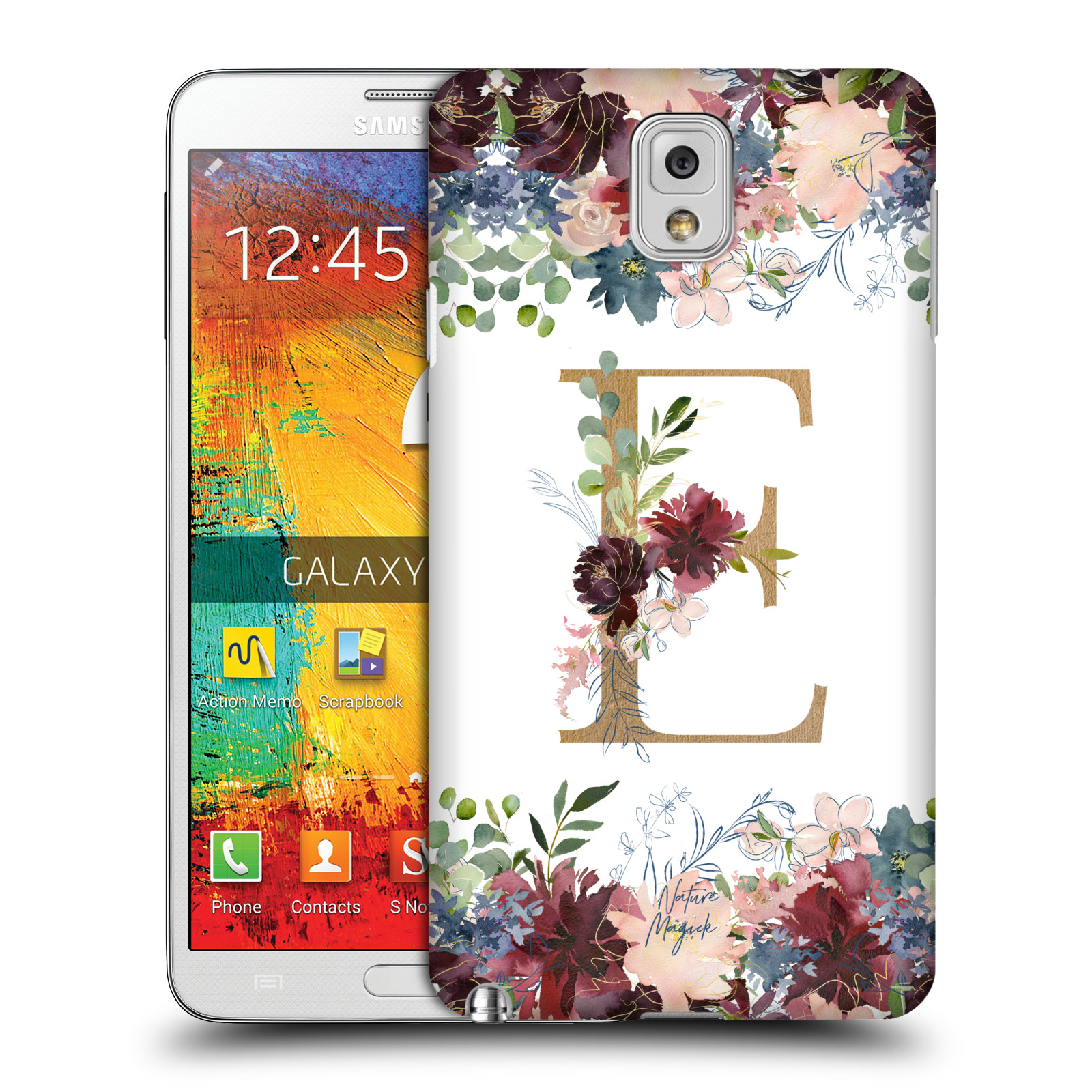 NATURE MAGICK FLOWERS MONOGRAM FLORAL GOLD HARD BACK CASE FOR SAMSUNG PHONES 2 - Picture 12 of 20