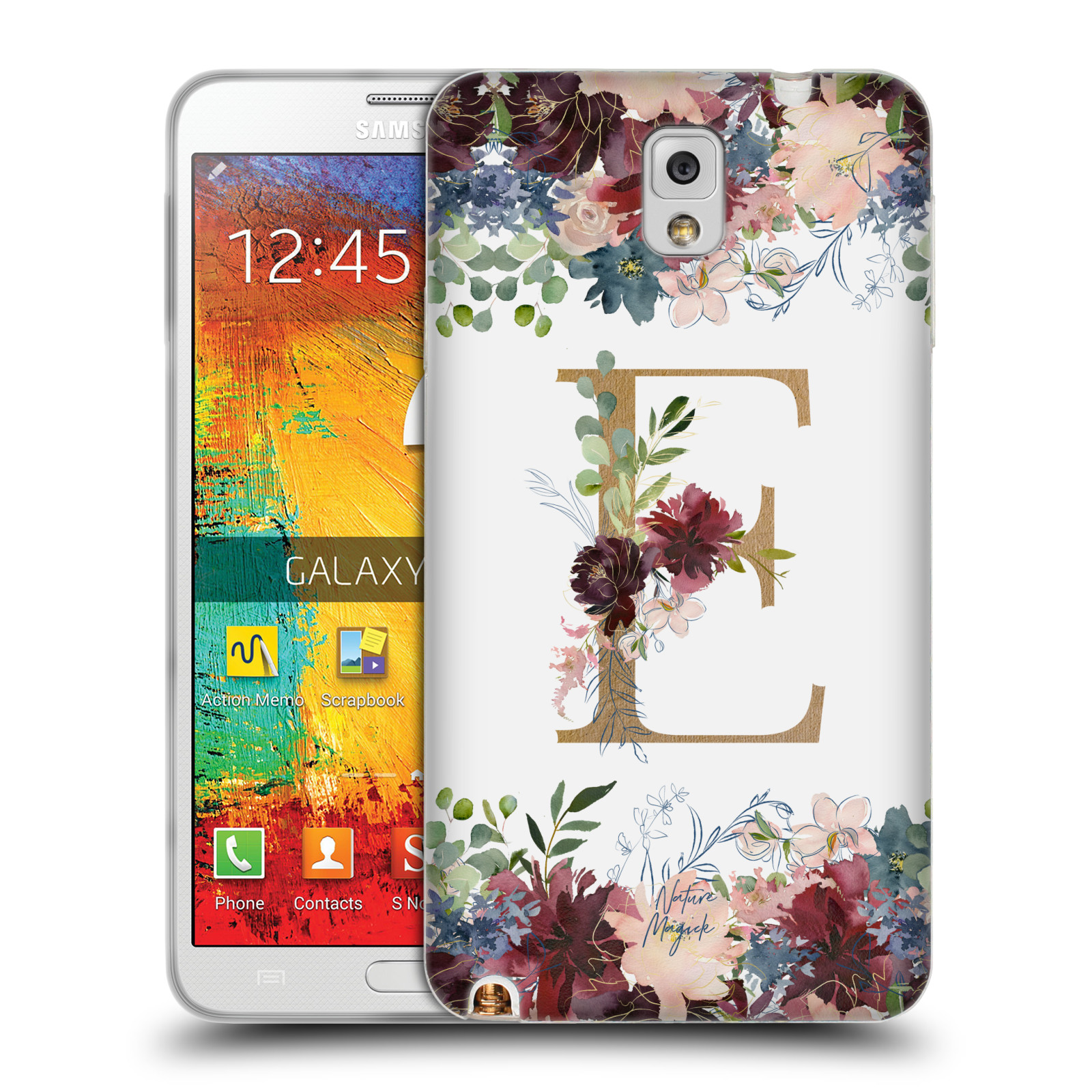 NATURE MAGICK FLOWERS MONOGRAM FLORAL GOLD GEL CASE FOR SAMSUNG PHONES 2 - Picture 12 of 20