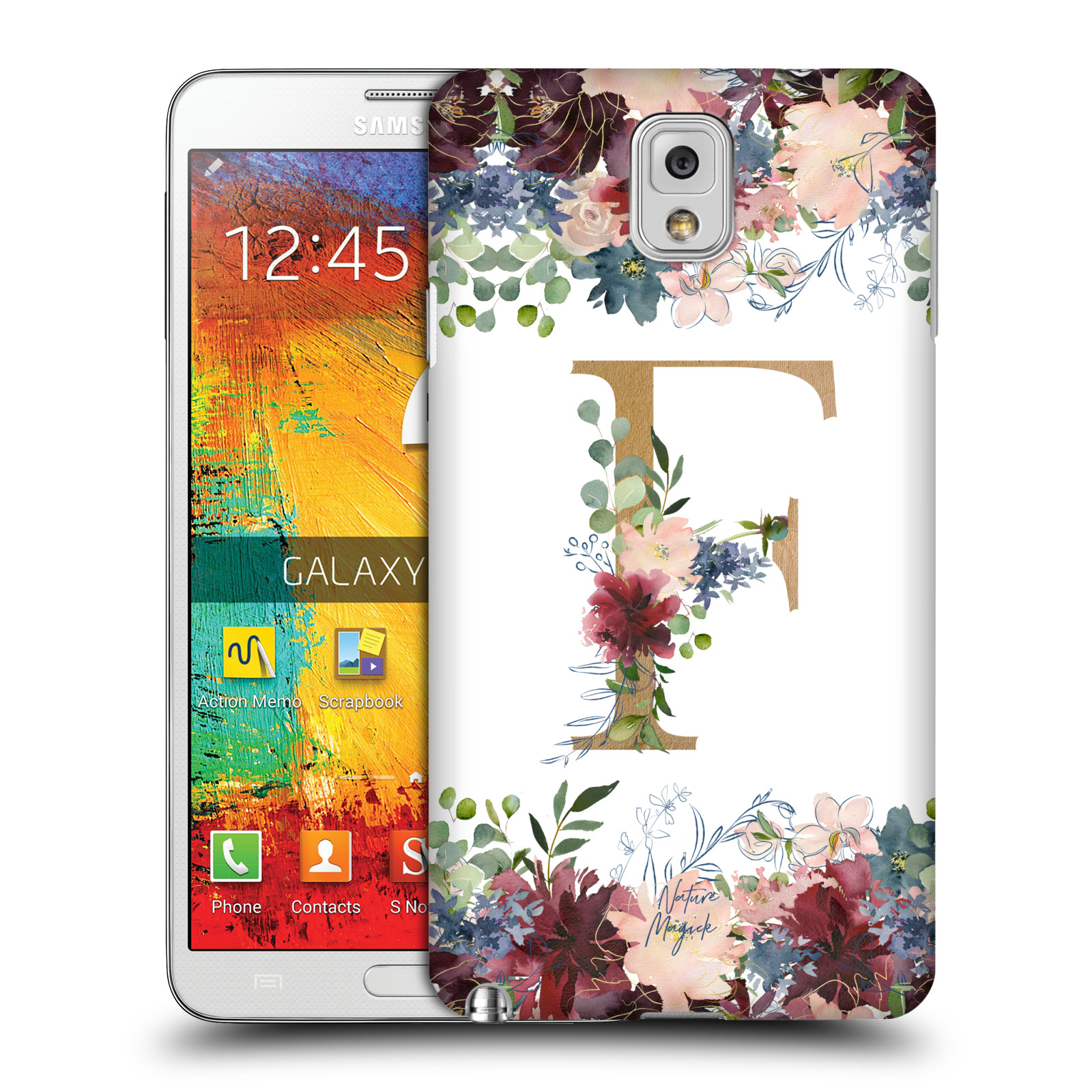 NATURE MAGICK FLOWERS MONOGRAM FLORAL GOLD HARD BACK CASE FOR SAMSUNG PHONES 2 - Picture 13 of 20