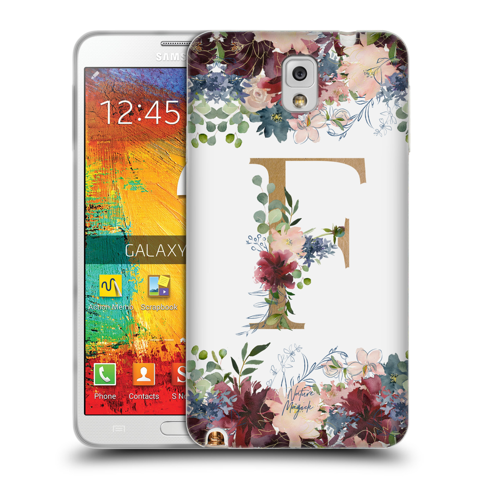 NATURE MAGICK FLOWERS MONOGRAM FLORAL GOLD GEL CASE FOR SAMSUNG PHONES 2 - Picture 13 of 20