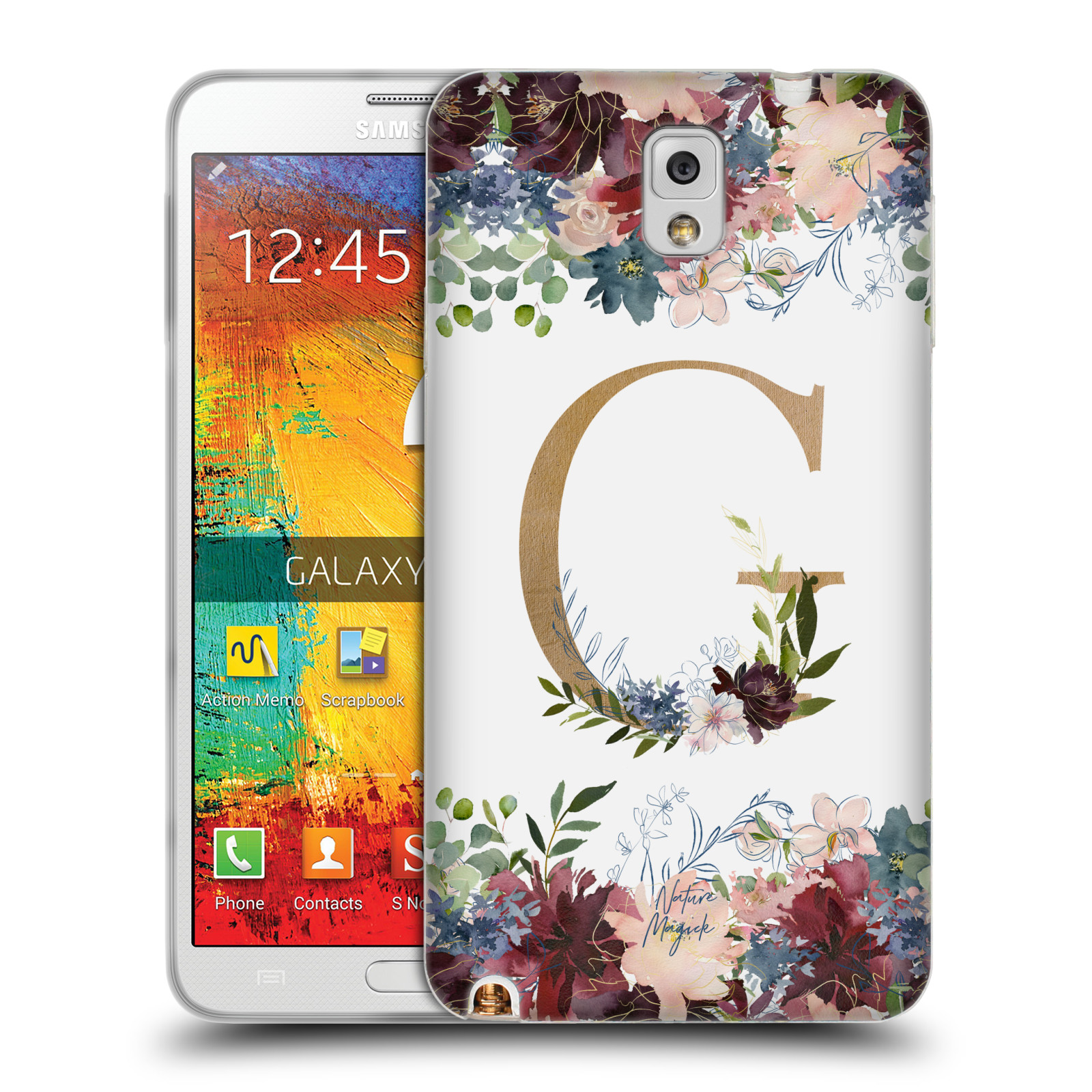 NATURE MAGICK FLOWERS MONOGRAM FLORAL GOLD GEL CASE FOR SAMSUNG PHONES 2 - Picture 14 of 20