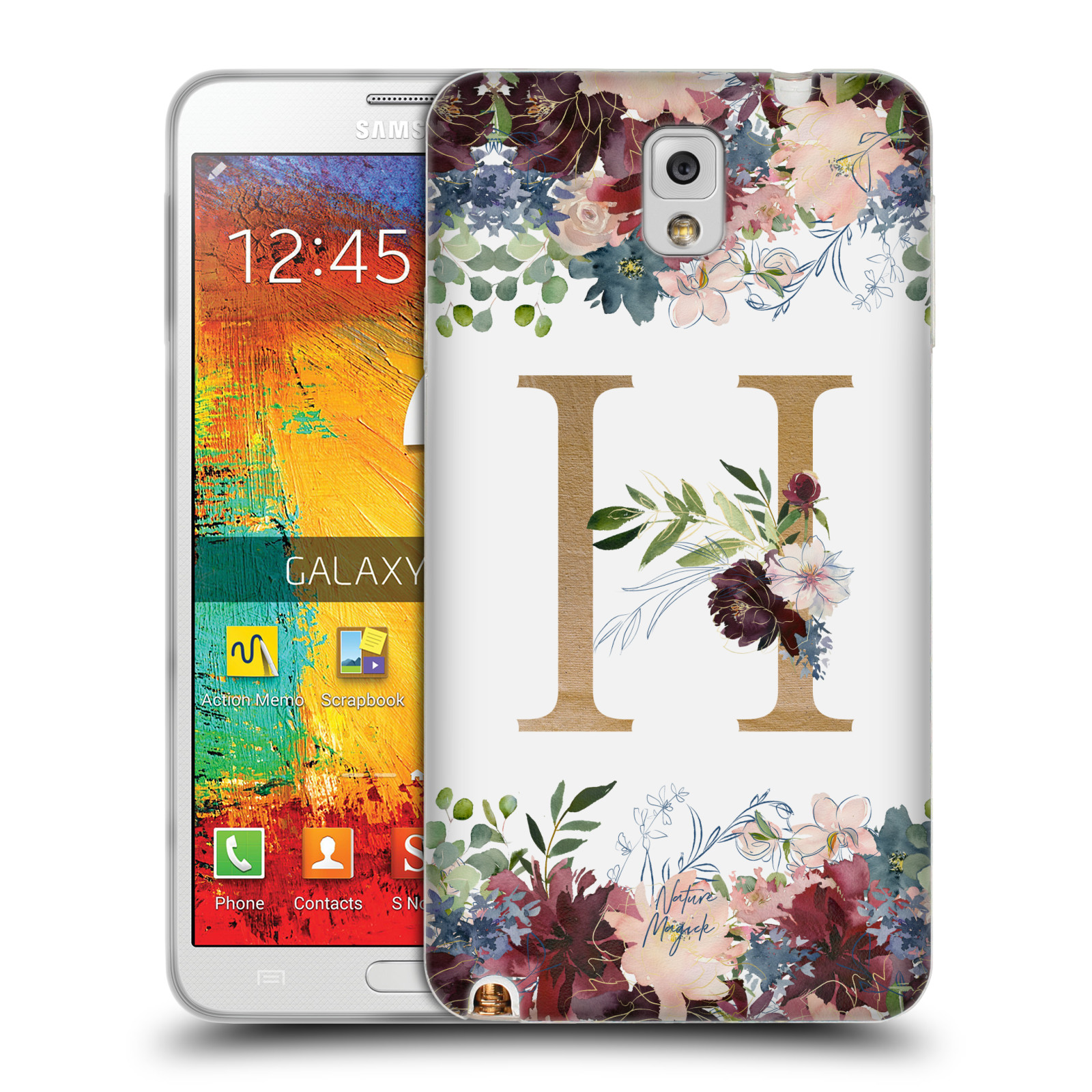 NATURE MAGICK FLOWERS MONOGRAM FLORAL GOLD GEL CASE FOR SAMSUNG PHONES 2 - Picture 15 of 20