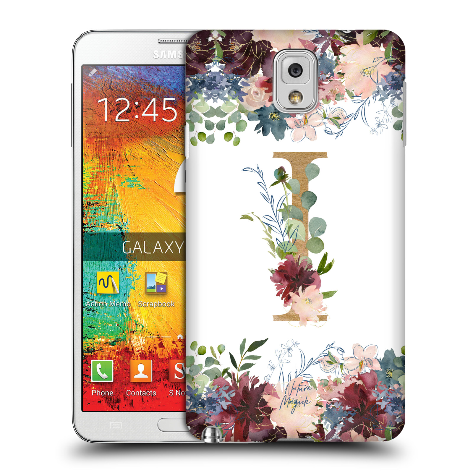 NATURE MAGICK FLOWERS MONOGRAM FLORAL GOLD HARD BACK CASE FOR SAMSUNG PHONES 2 - Picture 16 of 20