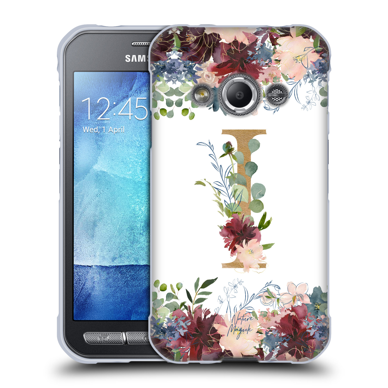 NATURE MAGICK FLOWERS MONOGRAM FLORAL GOLD SOFT GEL CASE FOR SAMSUNG PHONES 4 - Picture 16 of 18