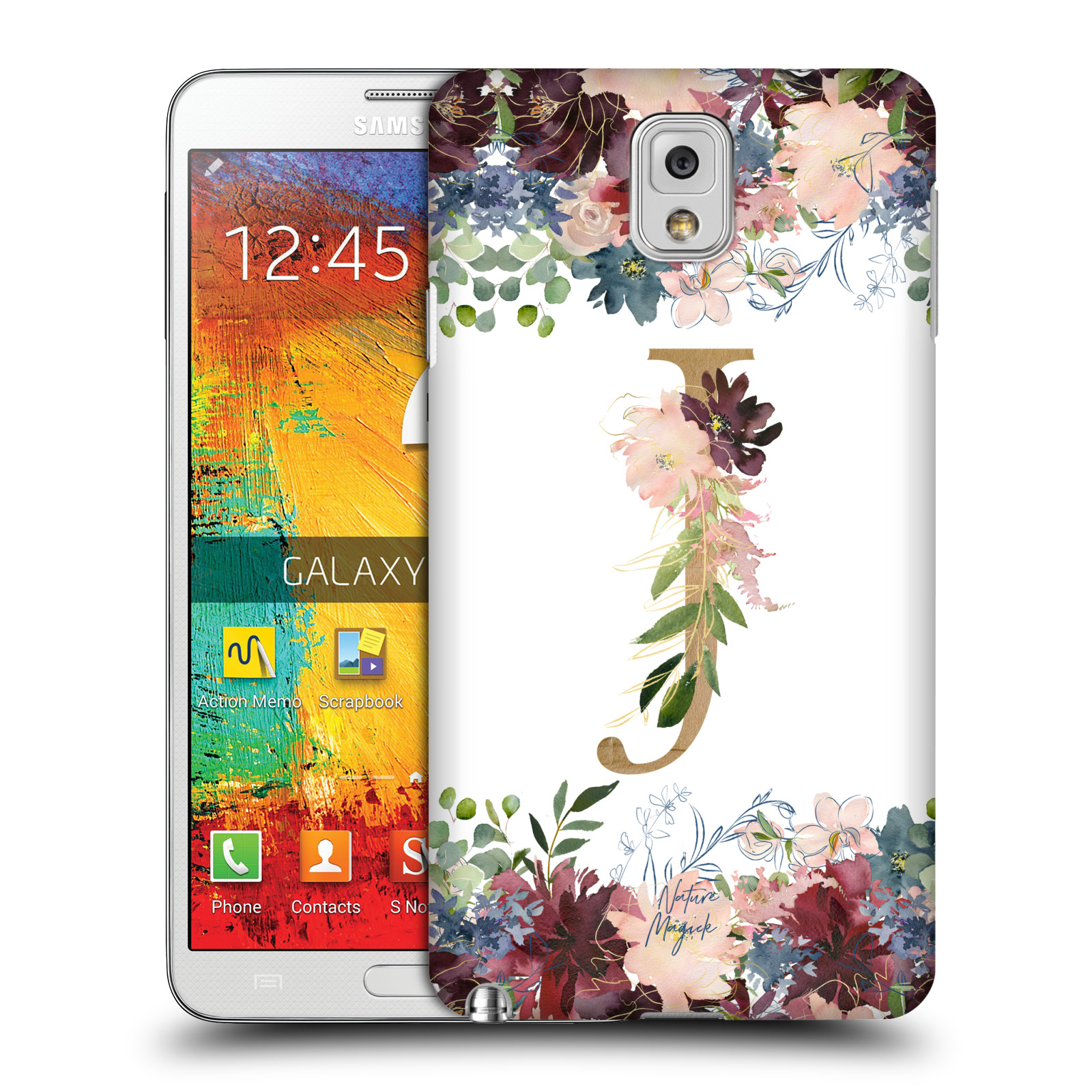 NATURE MAGICK FLOWERS MONOGRAM FLORAL GOLD HARD BACK CASE FOR SAMSUNG PHONES 2 - Picture 17 of 20