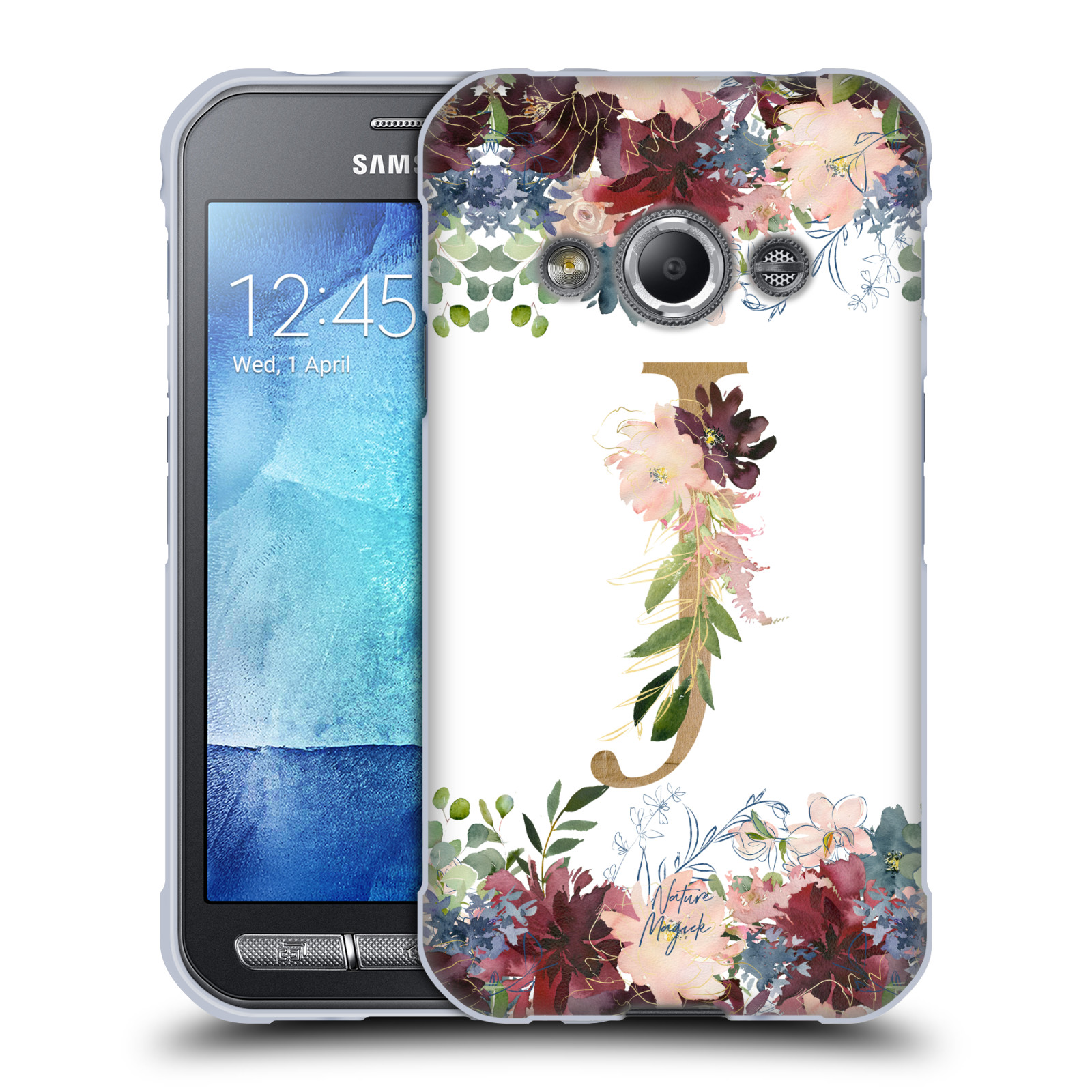 NATURE MAGICK FLOWERS MONOGRAM FLORAL GOLD SOFT GEL CASE FOR SAMSUNG PHONES 4 - Picture 17 of 18