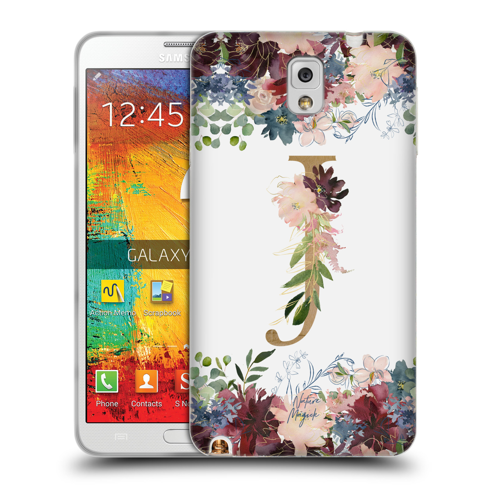 NATURE MAGICK FLOWERS MONOGRAM FLORAL GOLD GEL CASE FOR SAMSUNG PHONES 2 - Picture 17 of 20