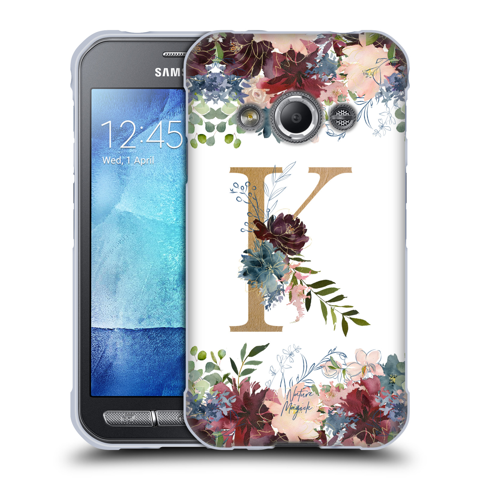 NATURE MAGICK FLOWERS MONOGRAM FLORAL GOLD SOFT GEL CASE FOR SAMSUNG PHONES 4 - Picture 18 of 18
