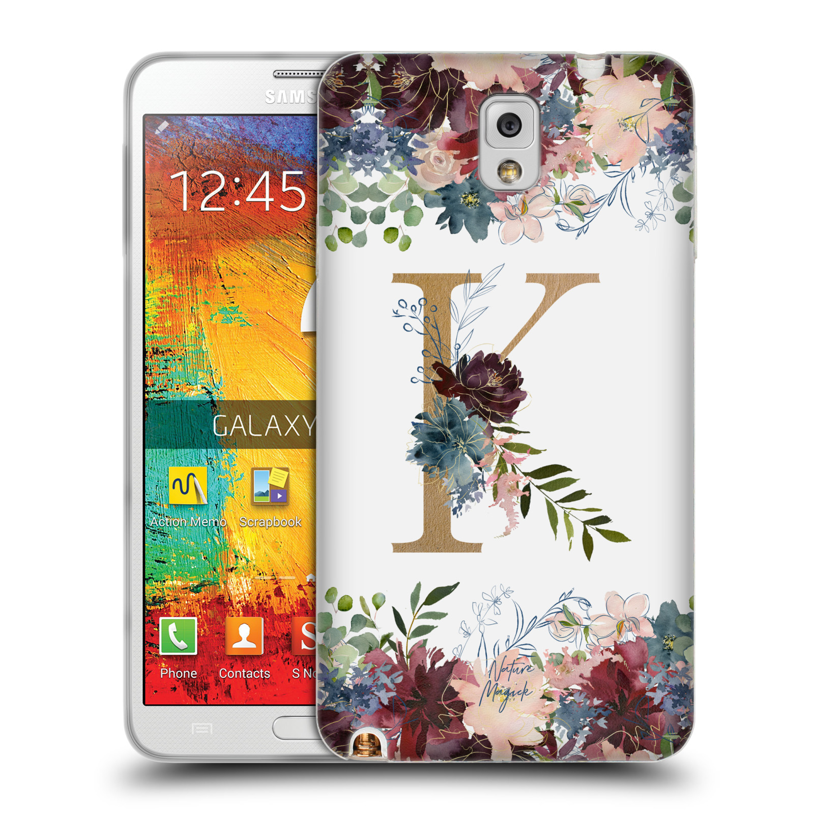 NATURE MAGICK FLOWERS MONOGRAM FLORAL GOLD GEL CASE FOR SAMSUNG PHONES 2 - Picture 18 of 20