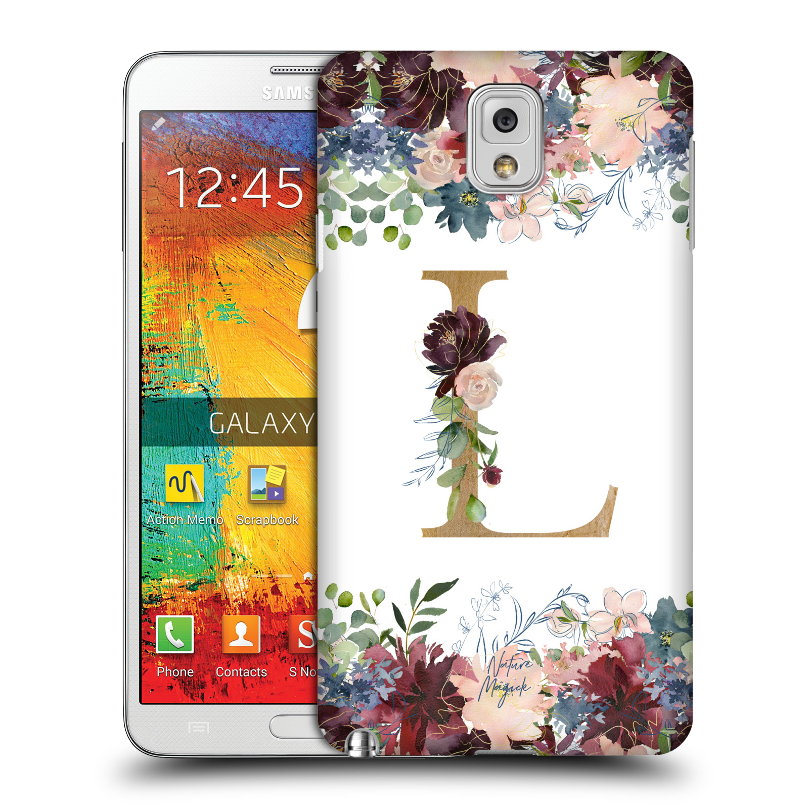 NATURE MAGICK FLOWERS MONOGRAM FLORAL GOLD HARD BACK CASE FOR SAMSUNG PHONES 2 - Picture 19 of 20